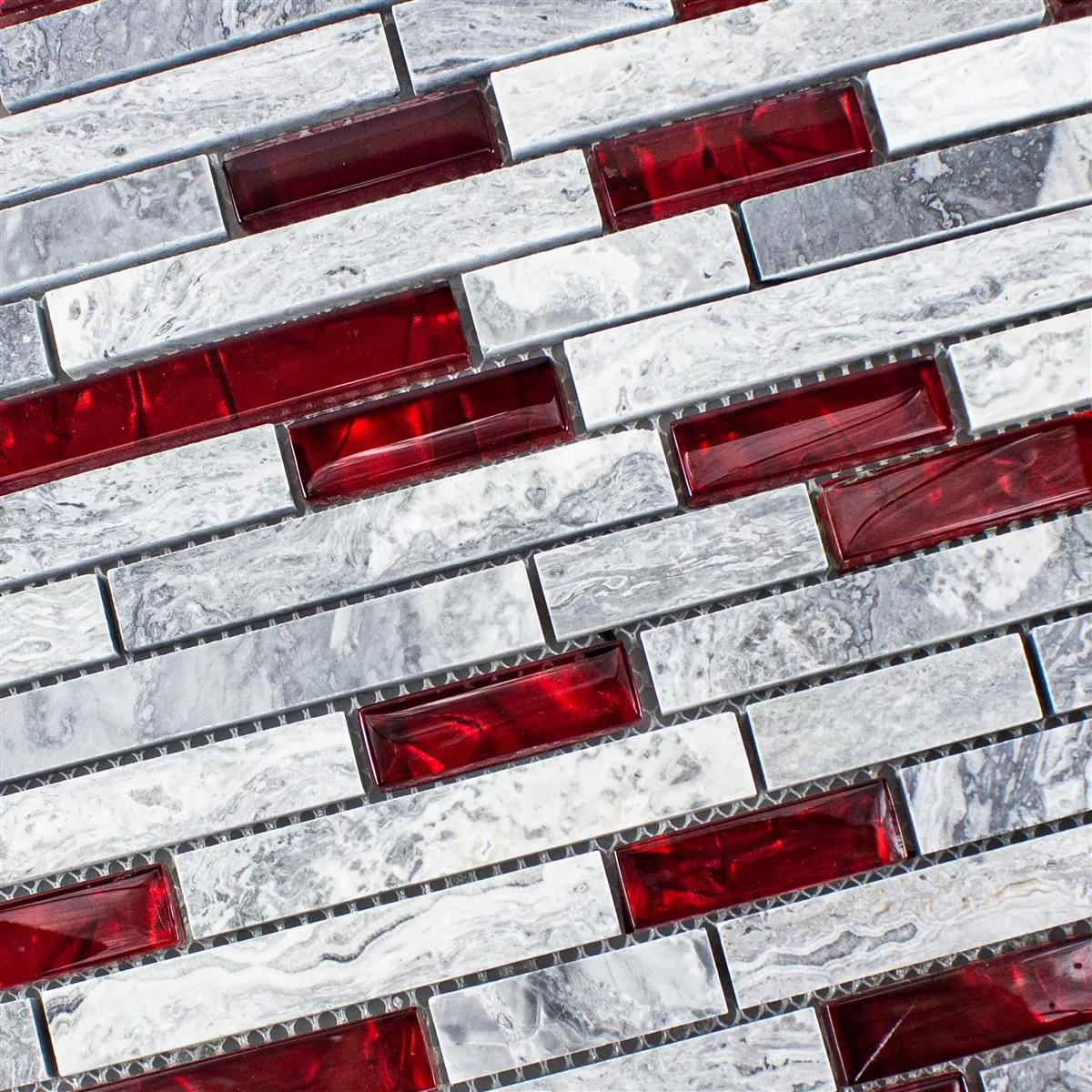 Mozaic Din Piatra Naturala Din Sticla Gresie Sinop Gri Roșu Brick