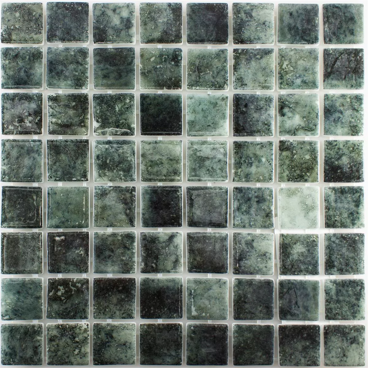 Mozaic Din Sticlă Pentru Piscină Baltic Negru 38x38mm
