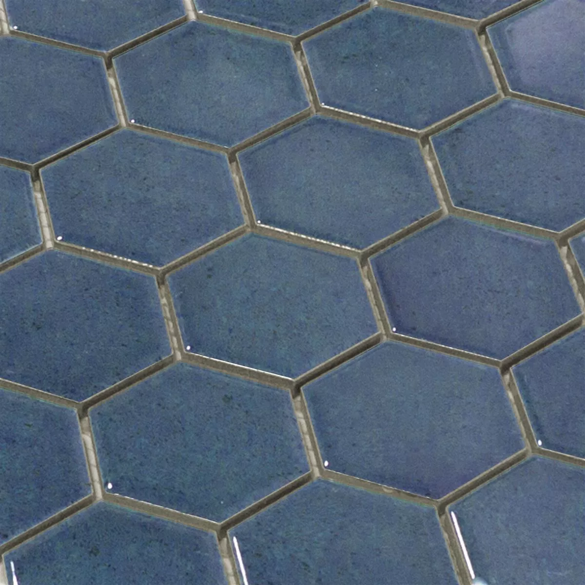 Ceramică Plăci De Mozaic Eldertown Hexagon Albastru Inchis