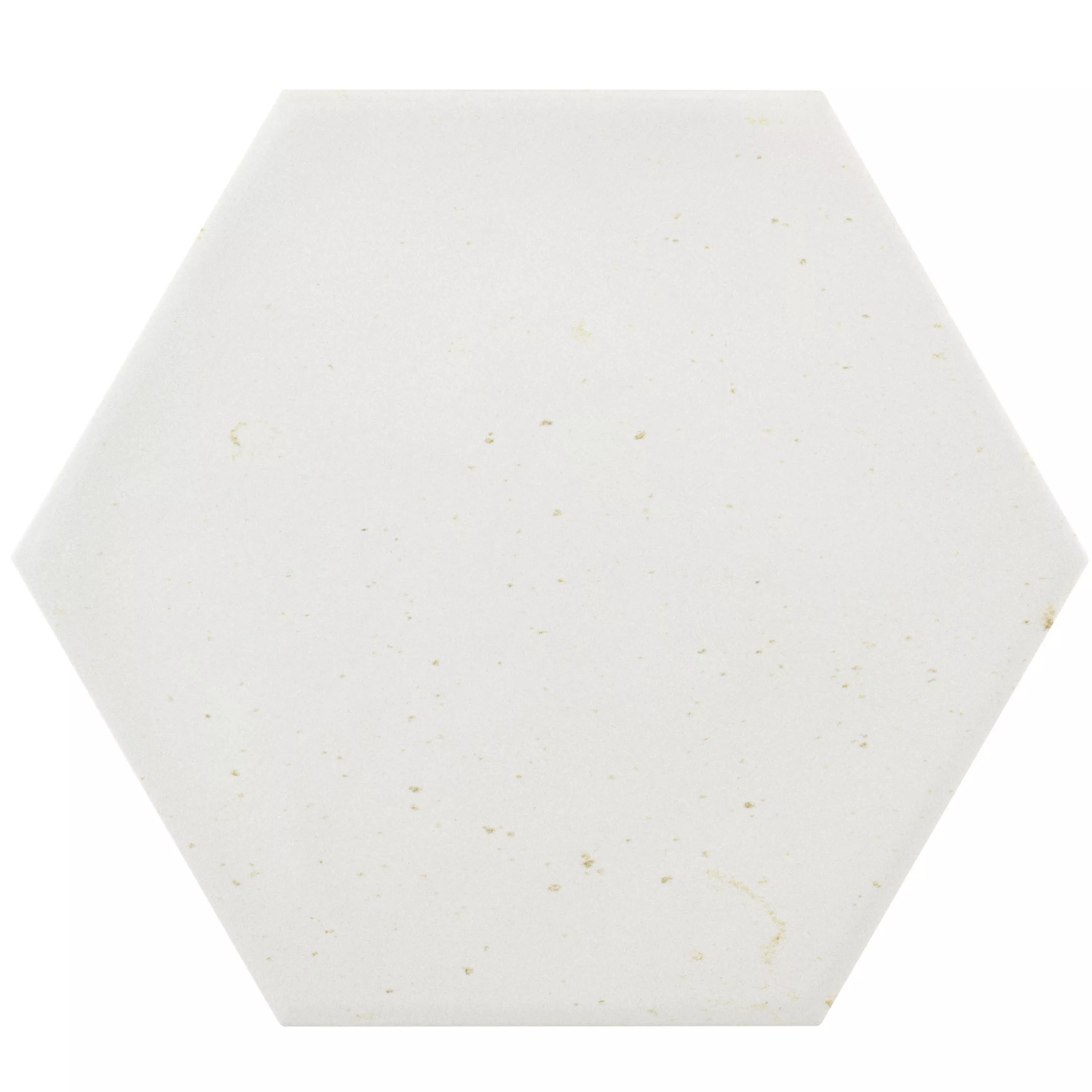 Model din Gresie Arosa Înghețată Hexagon Alb 17,3x15cm