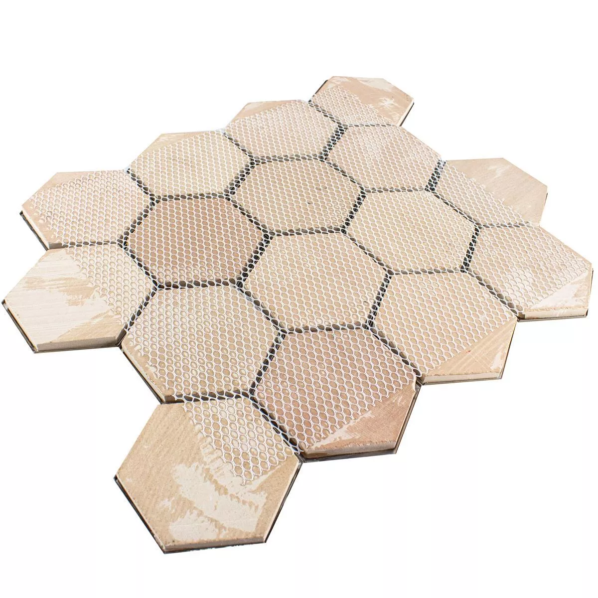 Oțel Inoxidabil Plăci De Mozaic Durango Hexagon 3D Aur