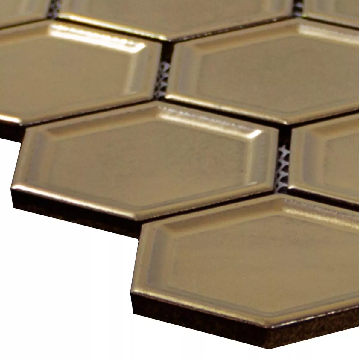 Ceramică Plăci De Mozaic Stellaris Hexagon Bronz Ceramică Plăci De Mozaic Stellaris Hexagon Bronz