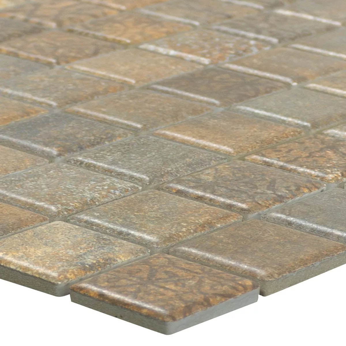 Model Mozaic Ceramic Gresie Lusco Aspect Metalic Rugini Maro