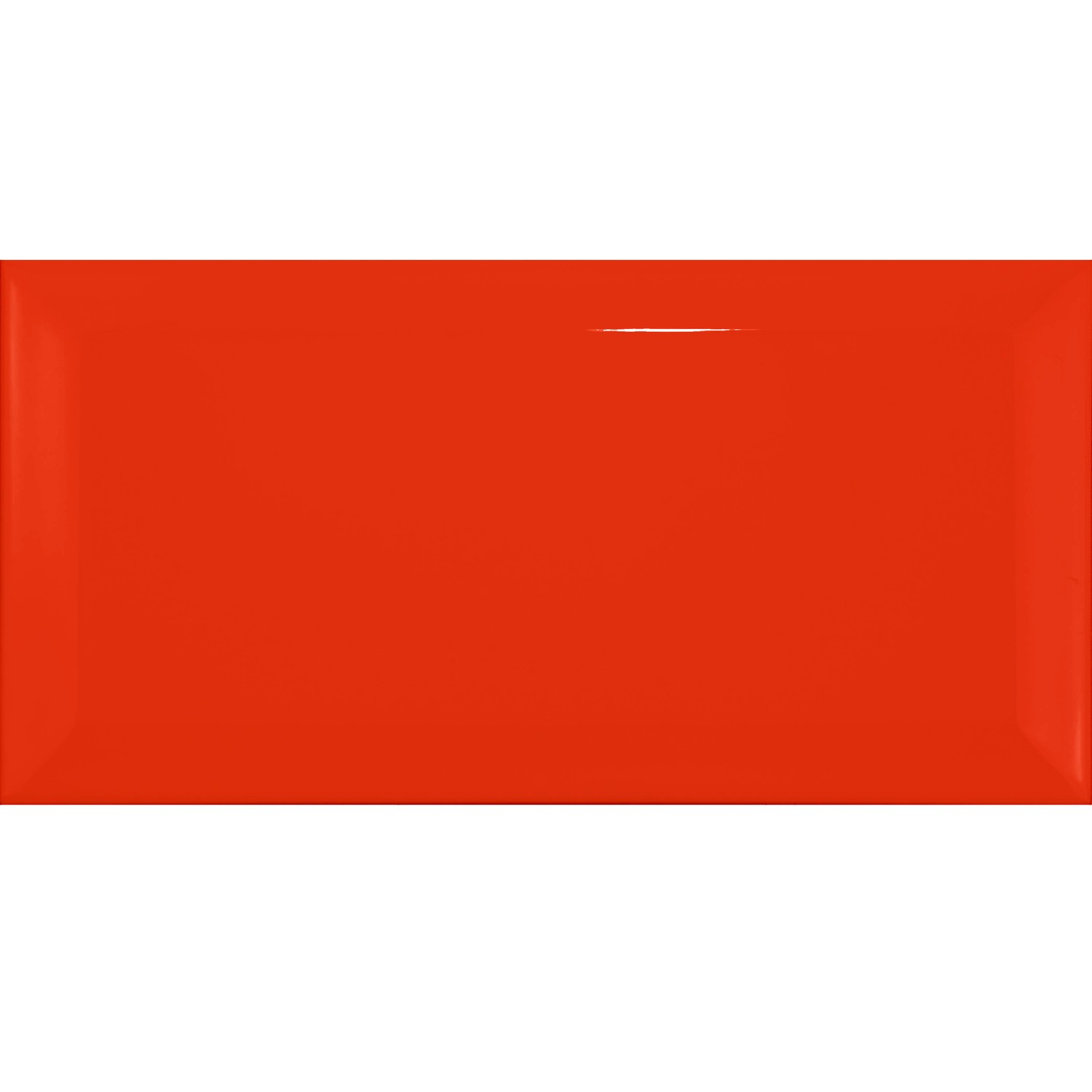 Tigla de metrou Roșu Strălucitor 7,5x15 cm Fațetă Pitcox Rojo