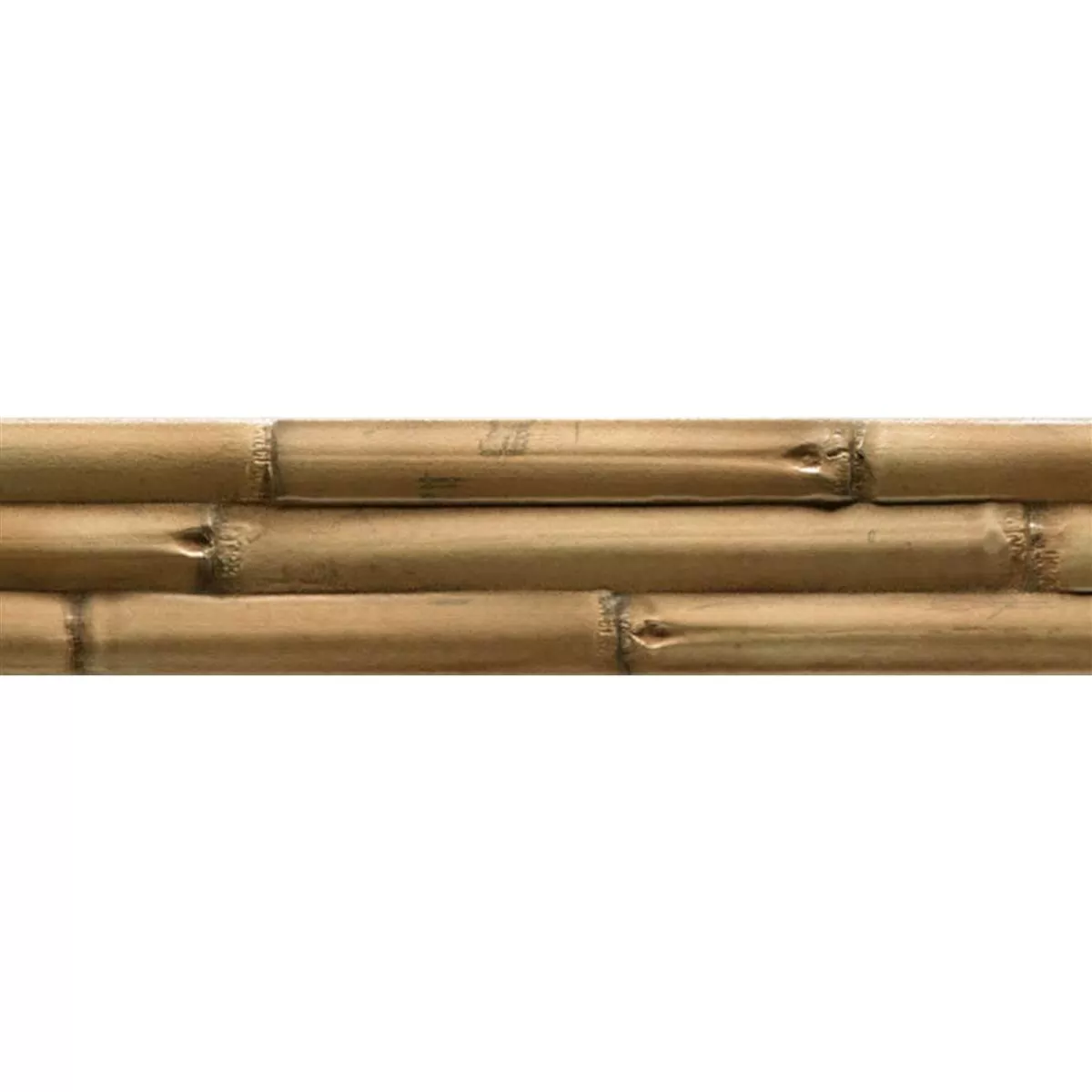 Plăci Ceramice Pentru Pereti Bamboo Tijă Bej Ondulat 10x50cm