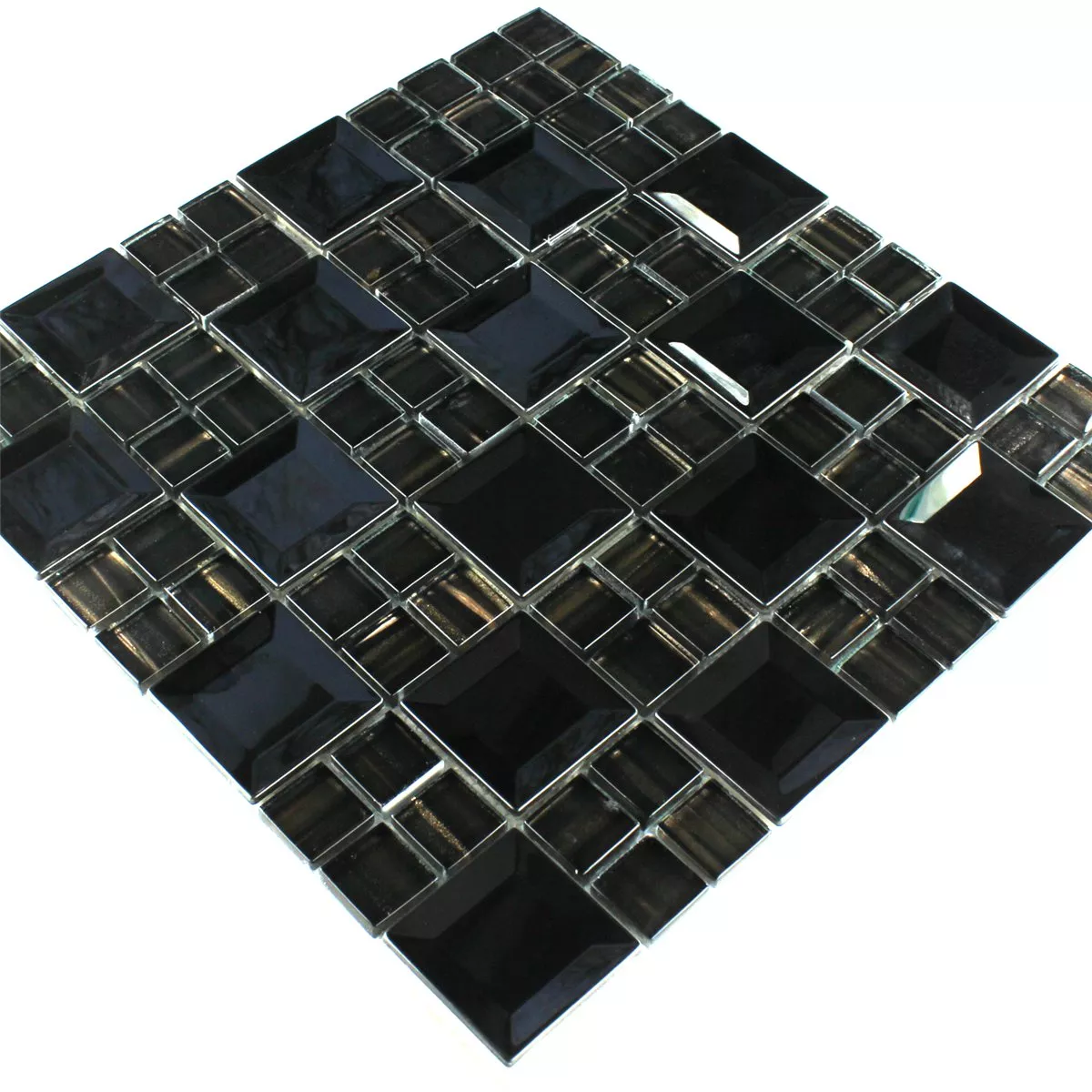 Plăci De Mozaic Oțel Inoxidabil Metal Negru