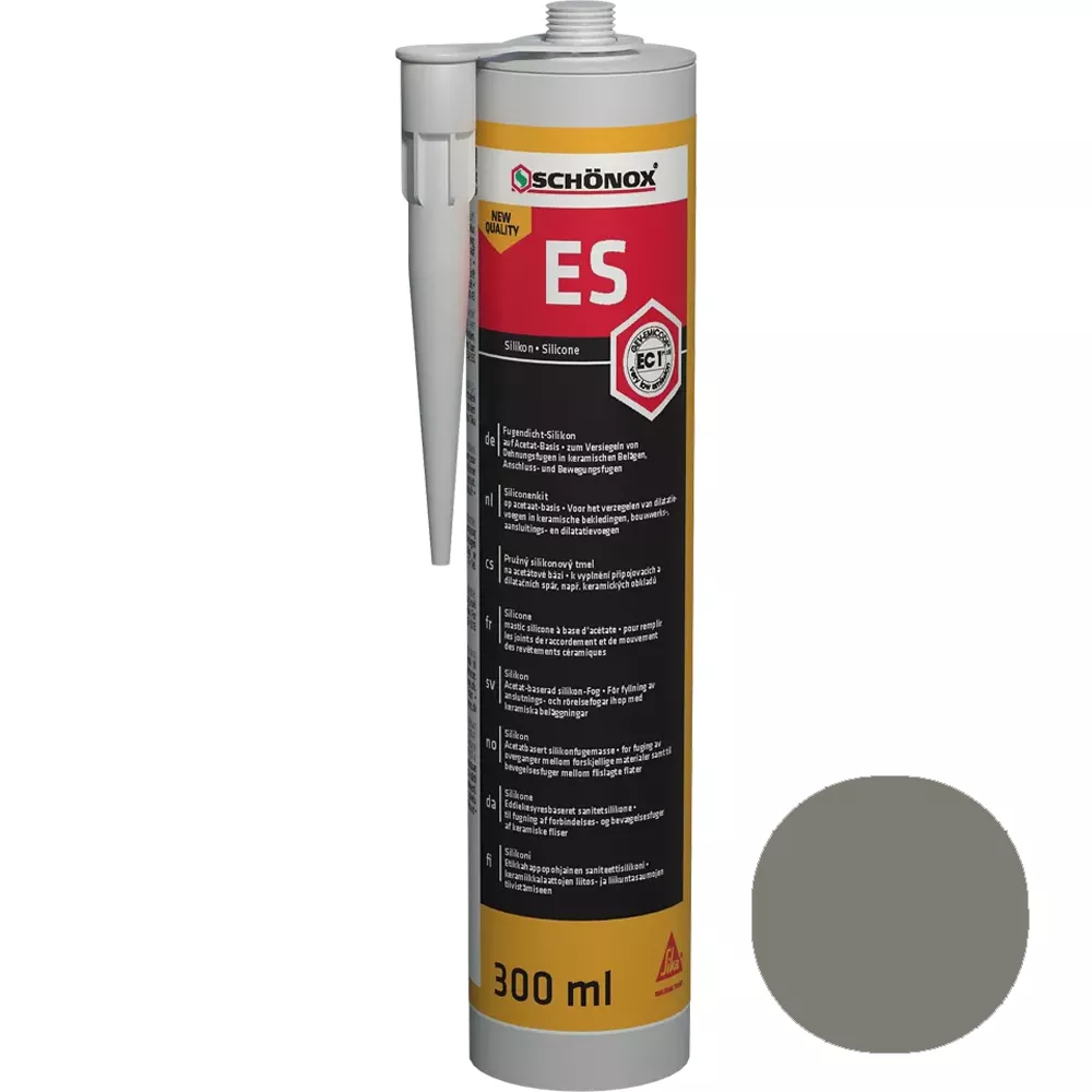 Silicon de etanșare a rosturilor Schönox ES gri (300 ml)