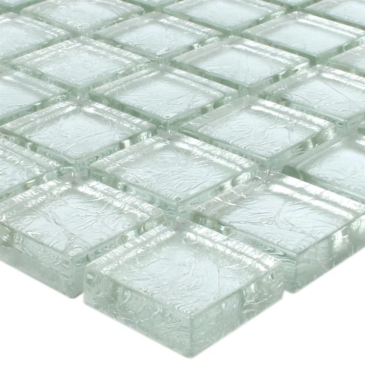 Plăci De Mozaic Sticlă Lucca Argint 23x23x8mm Plăci De Mozaic Sticlă Lucca Argint 23x23x8mm