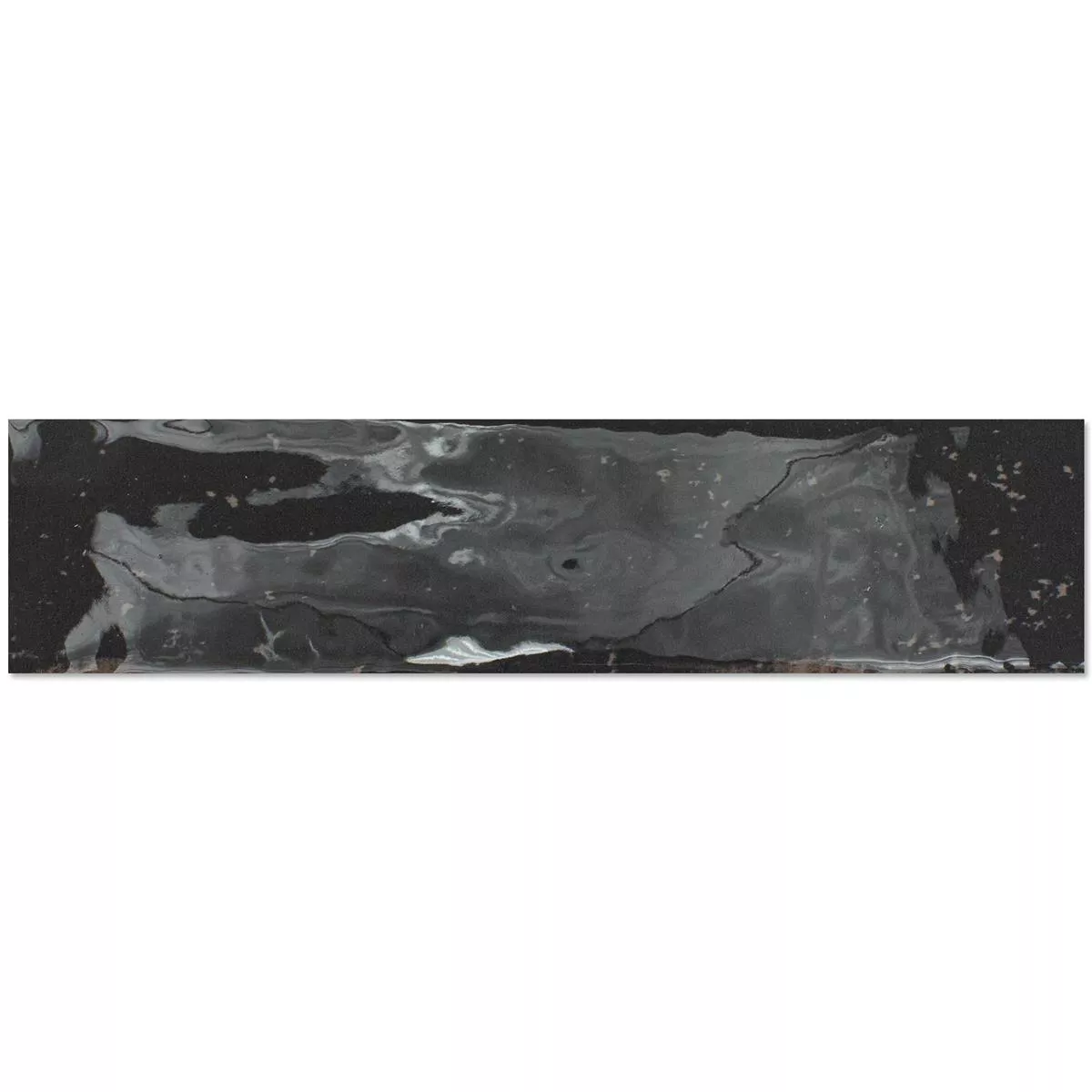 Plăci Ceramice Pentru Pereti Kiowa Strălucitor Ondulat Antracit 6x25cm Plăci Ceramice Pentru Pereti Kiowa Strălucitor Ondulat Antracit 6x25cm