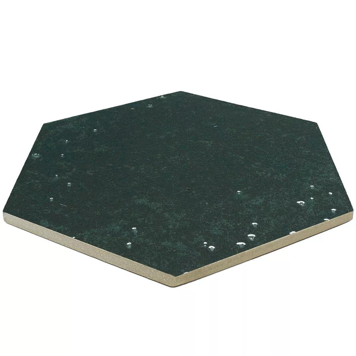 Plăci Ceramice Pentru Pereti Lara Strălucitor Ondulat 13x15cm Hexagon Verde