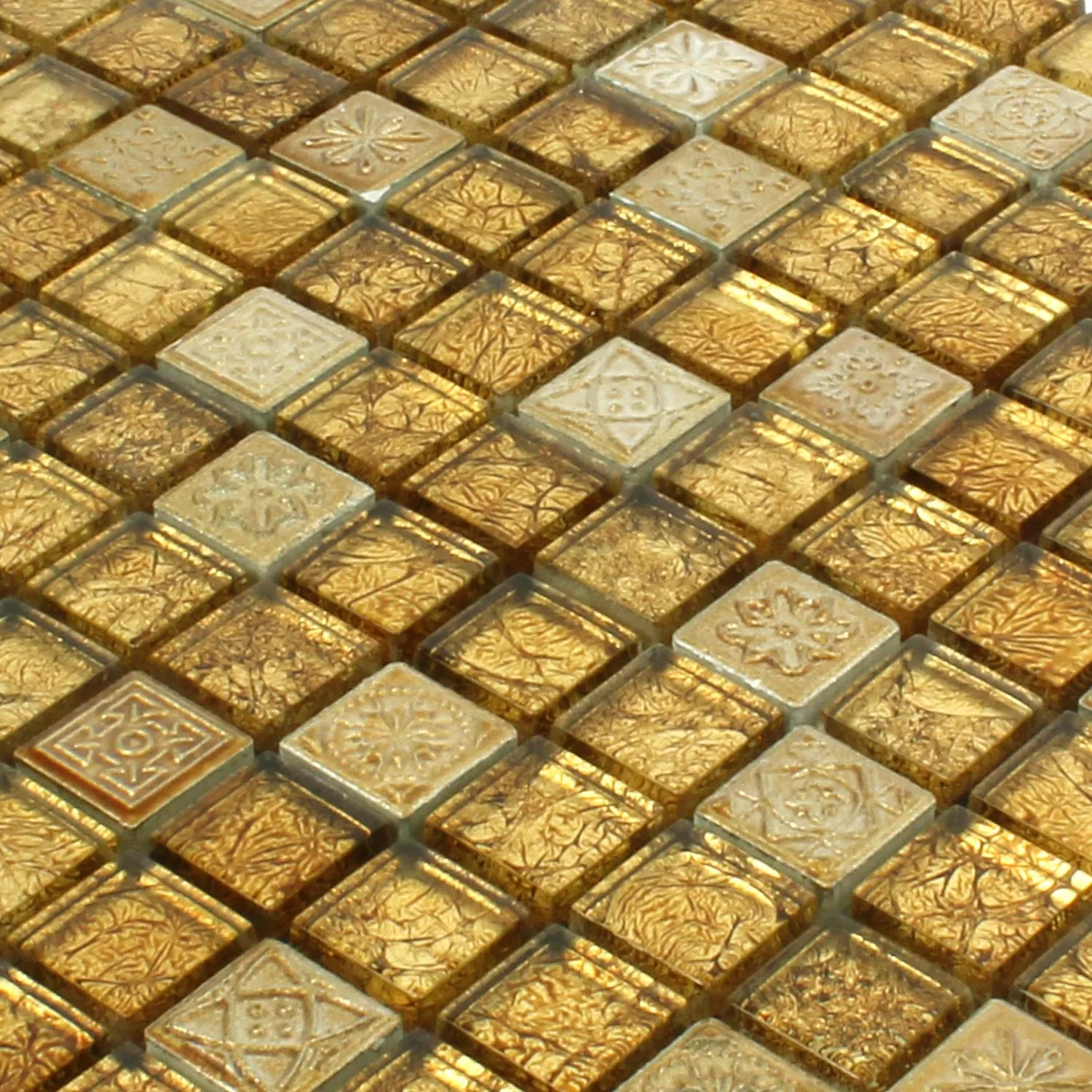 Plăci De Mozaic Sticlă Piatră Naturală Coloniale Aur