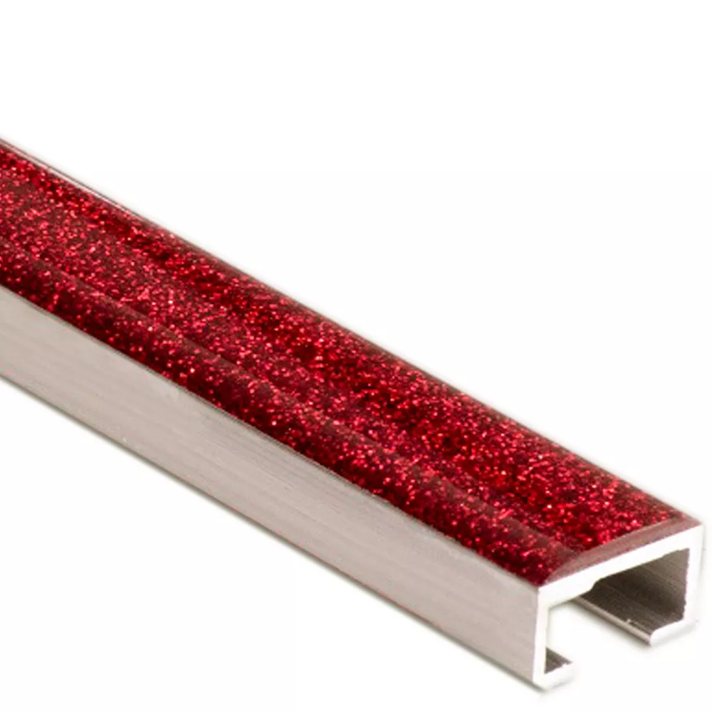 Chenar De Tiglă Vienna Roșu Sclipici 15x600mm