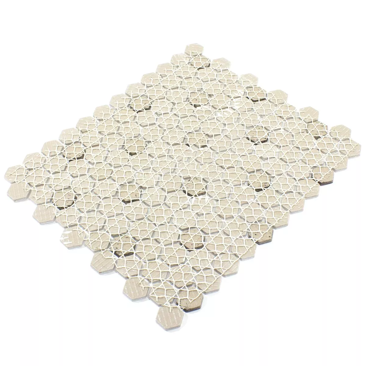 Ceramică Tiglă De Mozaic Hexagon Chaplin Negru Alb