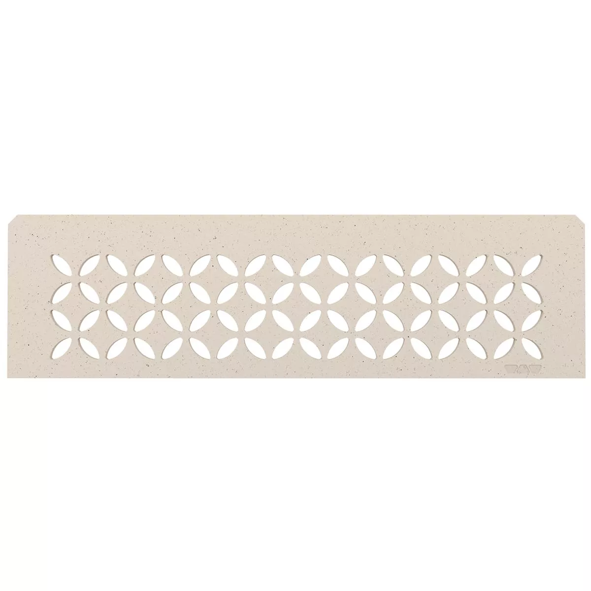 Raft de perete nișă Schlüter dreptunghiular 30x8.7cm floral ivory