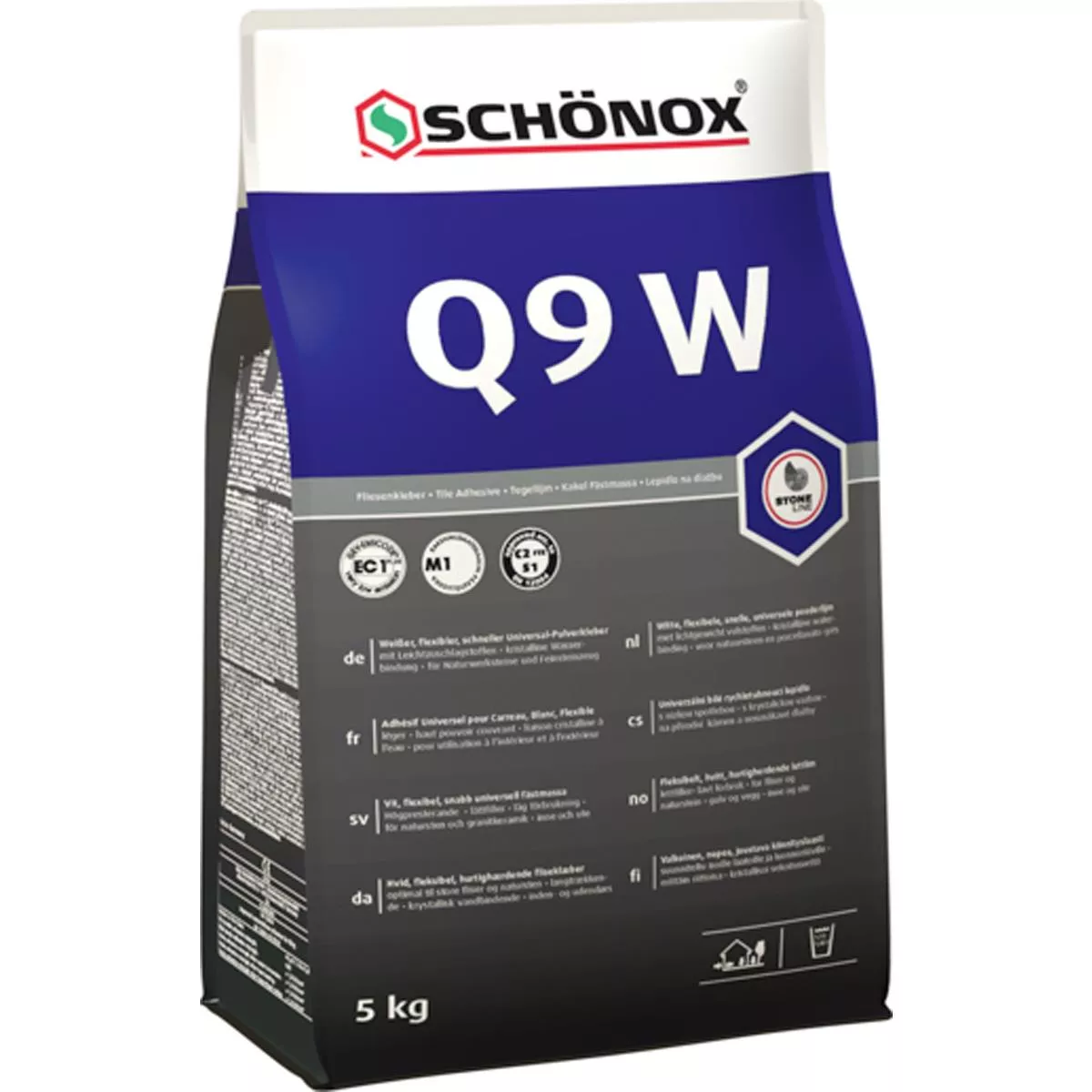Adeziv pentru plăci Schönox Q9 W Adeziv universal flexibil alb, pudră, 5 kg
