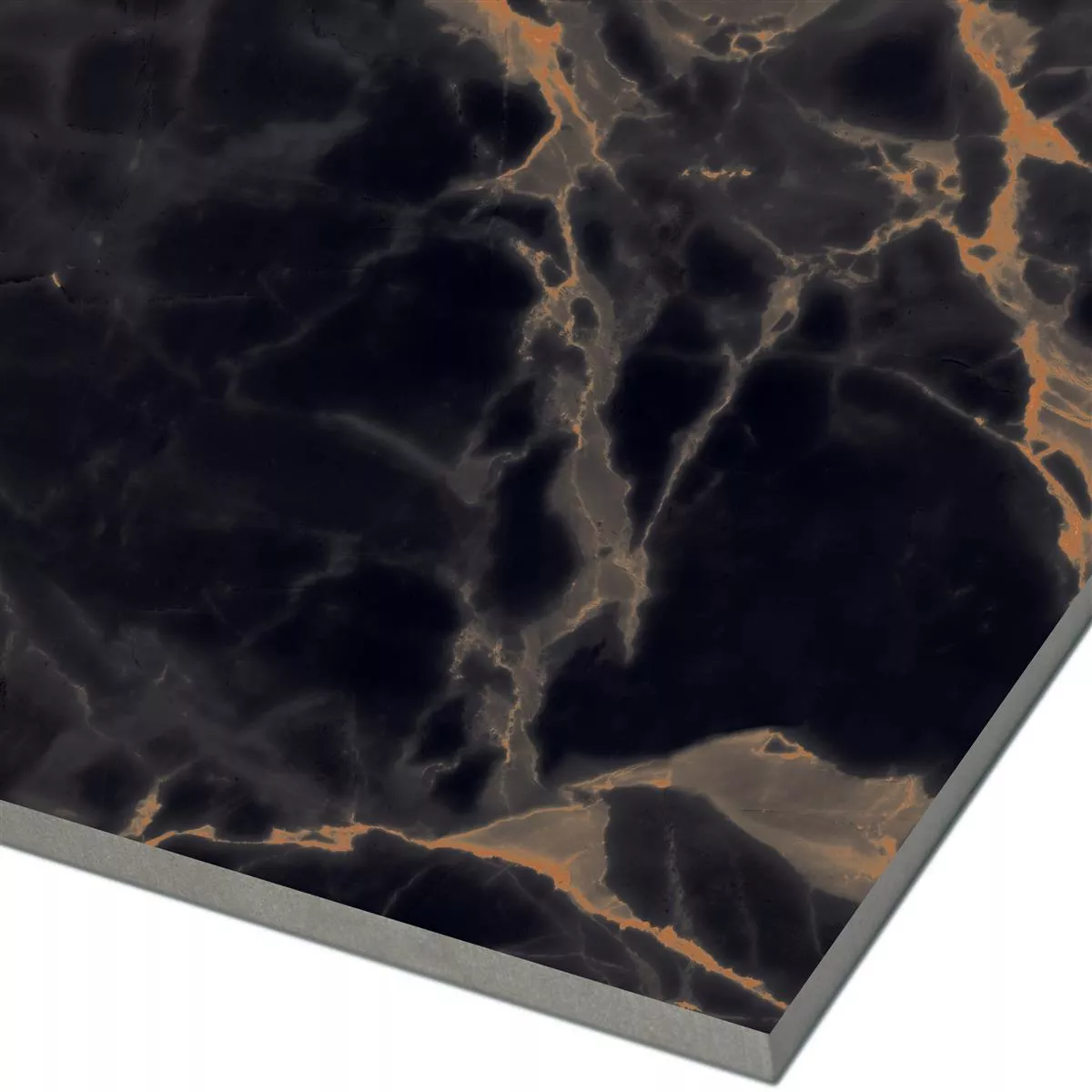 Gresie Livingstone Negru Aur Lustruit 120x120cm