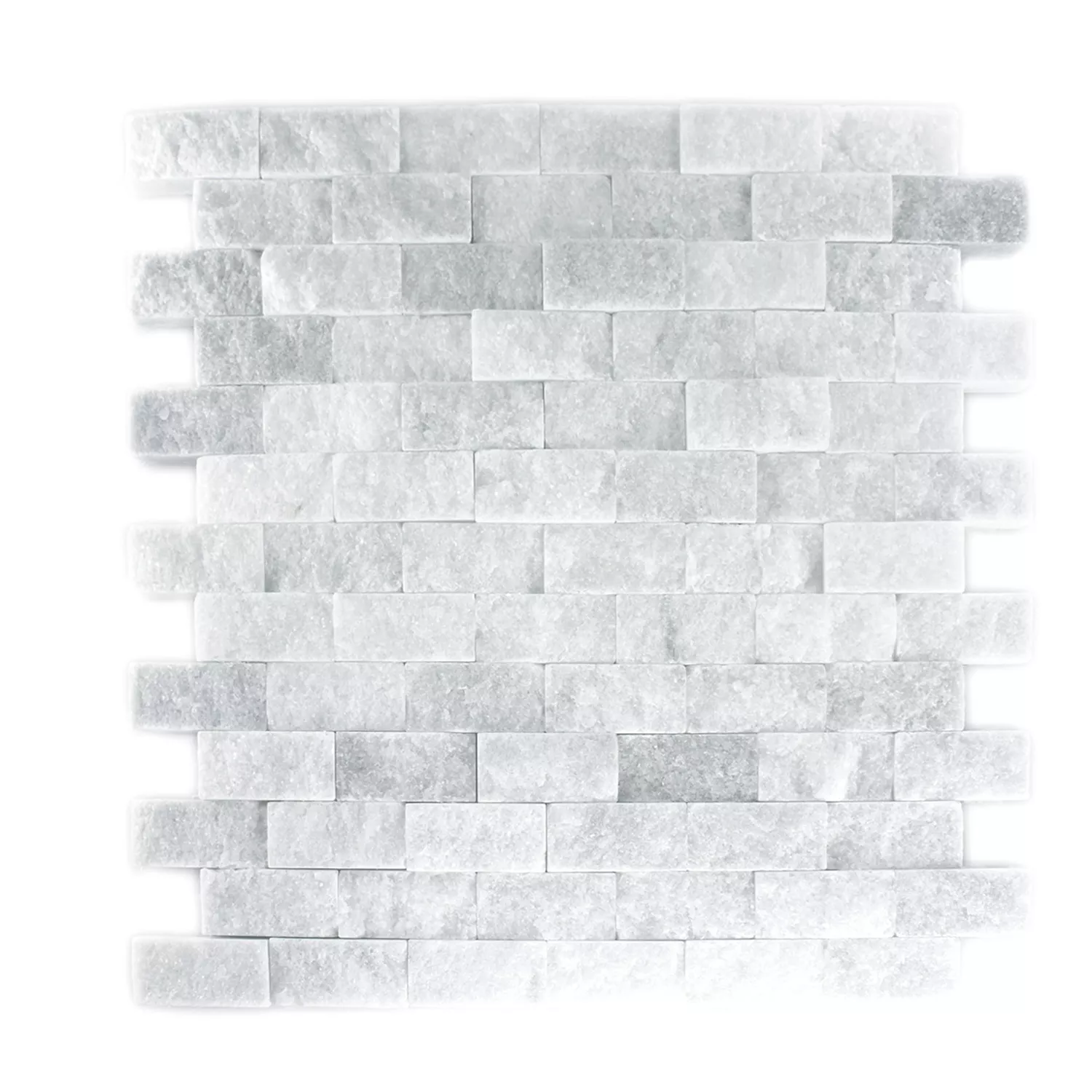 Plăci De Mozaic Piatră Naturală Marmură Treviso Brick Alb 3D