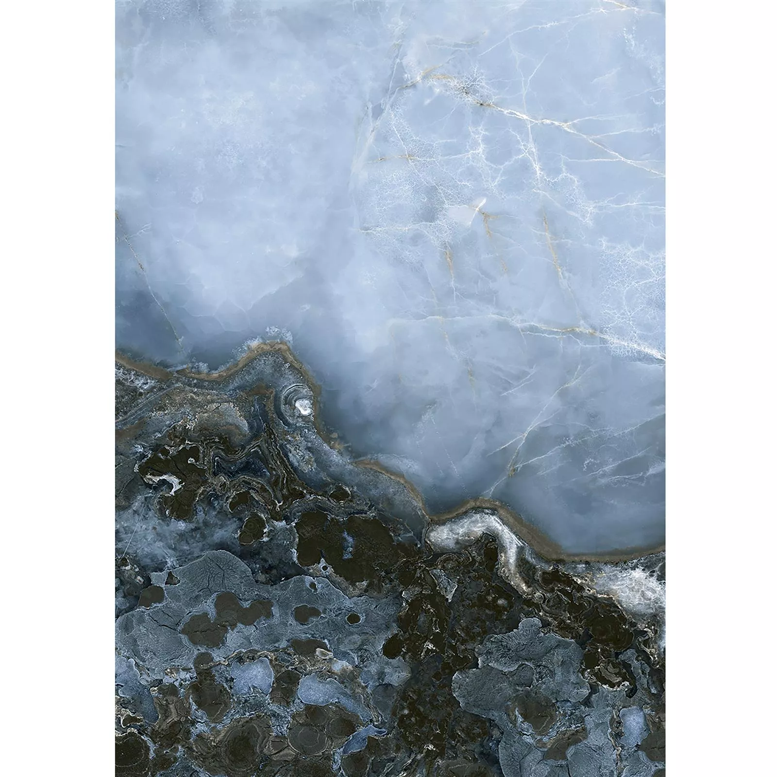 Gresie Naftalin Lustruit Negru Albastru 60x120cm