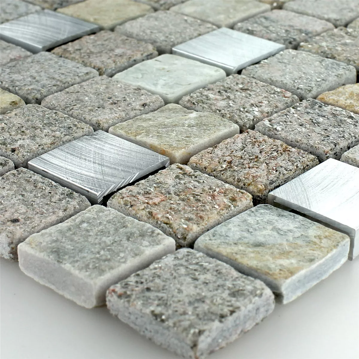 Plăci De Mozaic Cuarțit Alu Piatră Naturală 23x23x8mm
