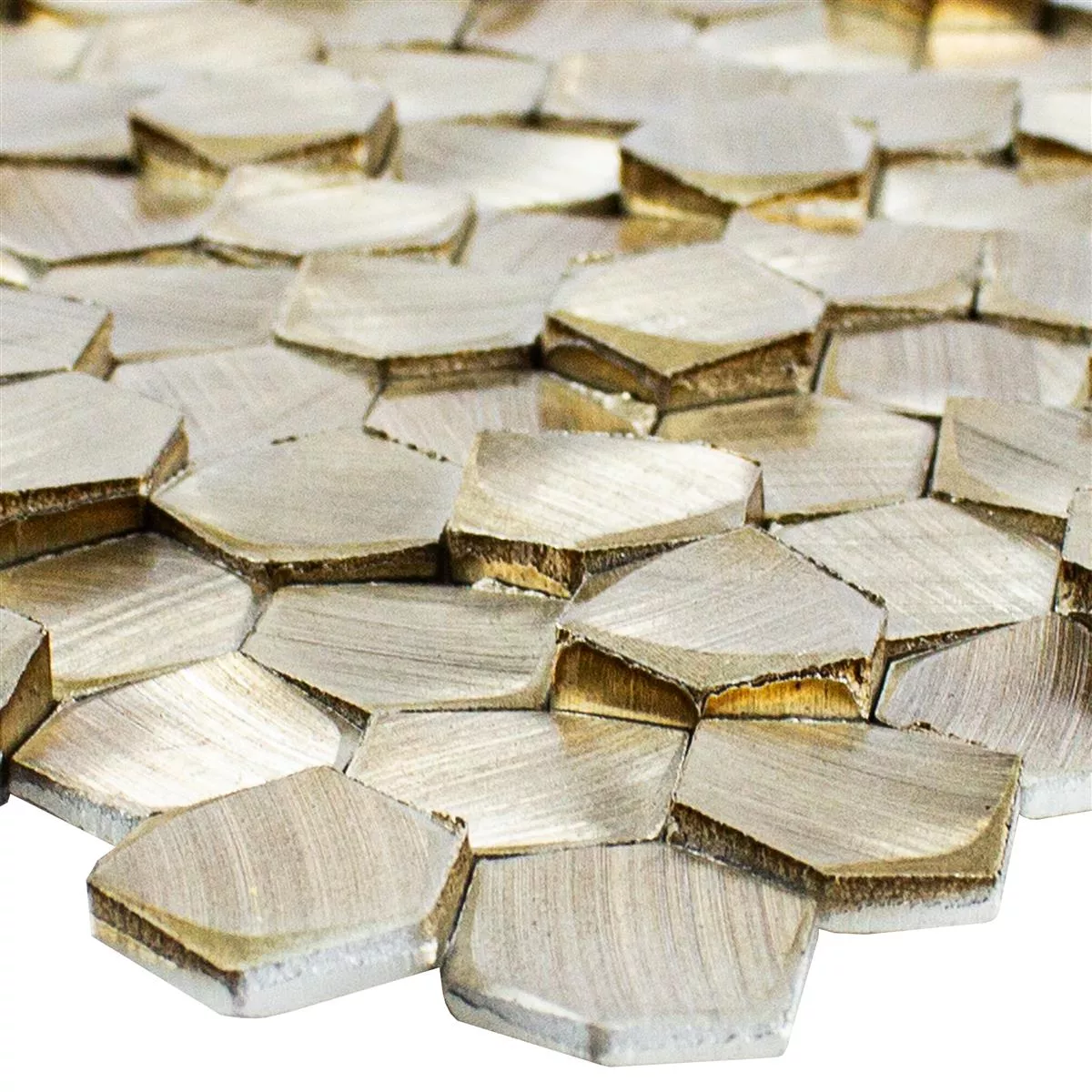 Aluminiu Metal Plăci De Mozaic McAllen Aur Aluminiu Metal Plăci De Mozaic McAllen Aur