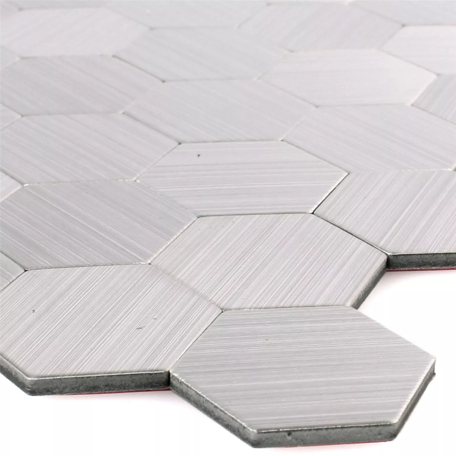Plăci De Mozaic Metal Autoadeziv Mikros Argint Hexagon