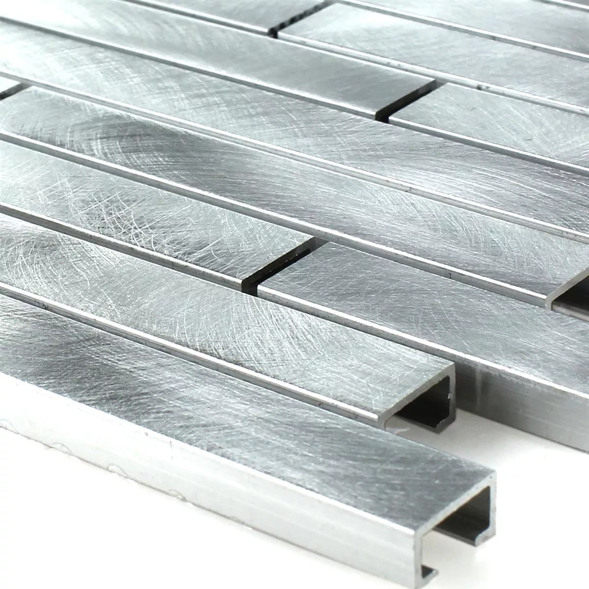 Plăci De Mozaic Aluminiu Metal Argint Mix