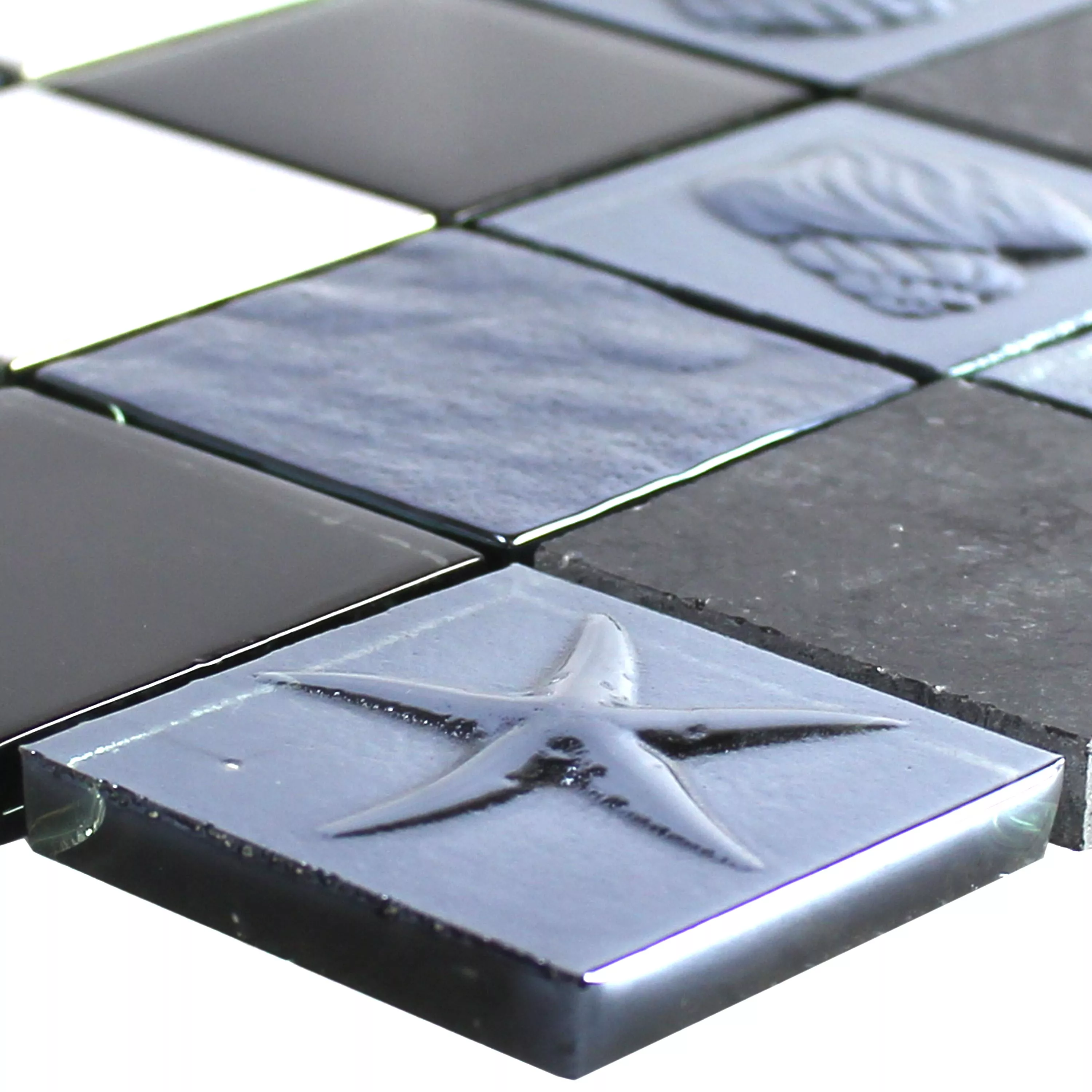 Sticlă Oțel Inoxidabil Piatră Naturală Plăci De Mozaic Emporia Negru Argint Sticlă Oțel Inoxidabil Piatră Naturală Plăci De Mozaic Emporia Negru Argint