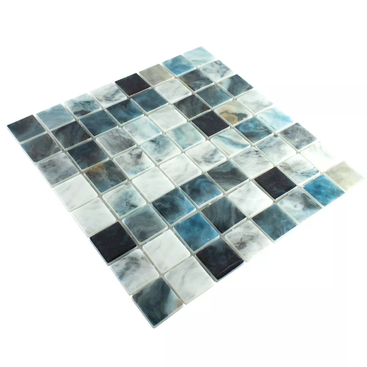 Mozaic Din Sticlă Pentru Piscină Baltic Albastru Gri 38x38mm