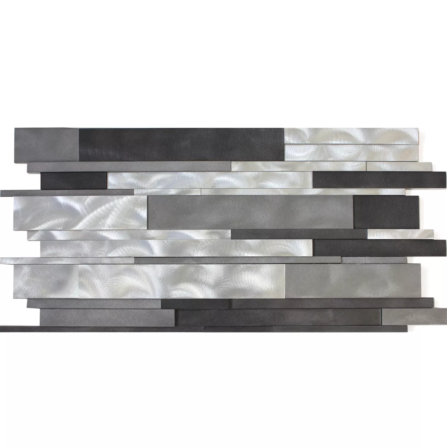 Plăci De Mozaic Aluminiu Talara Negru Argint 300x600mm Plăci De Mozaic Aluminiu Talara Negru Argint 300x600mm