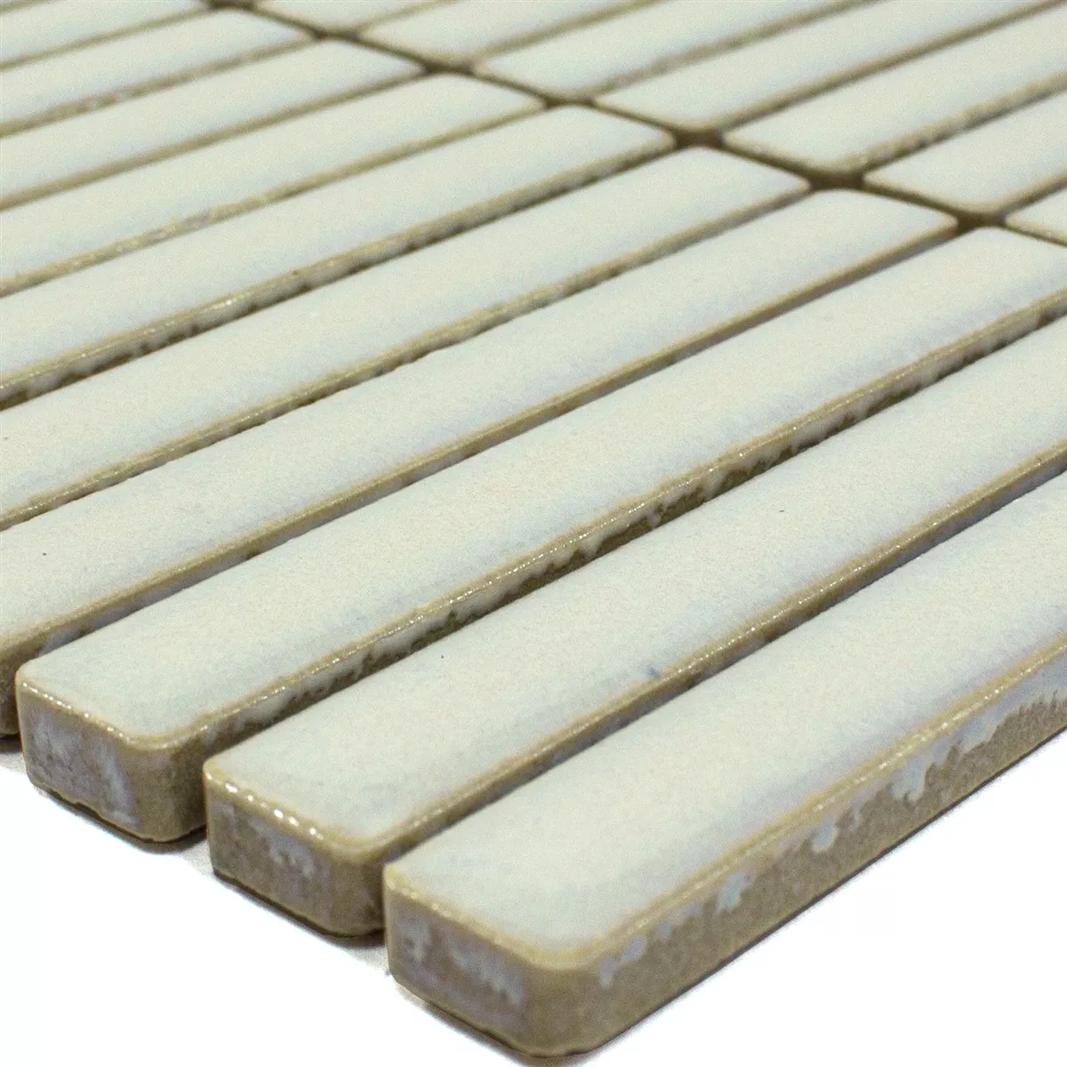 Tiglă De Mozaic Wallachia Gri Deschis Strălucitor 12x92x8 mm