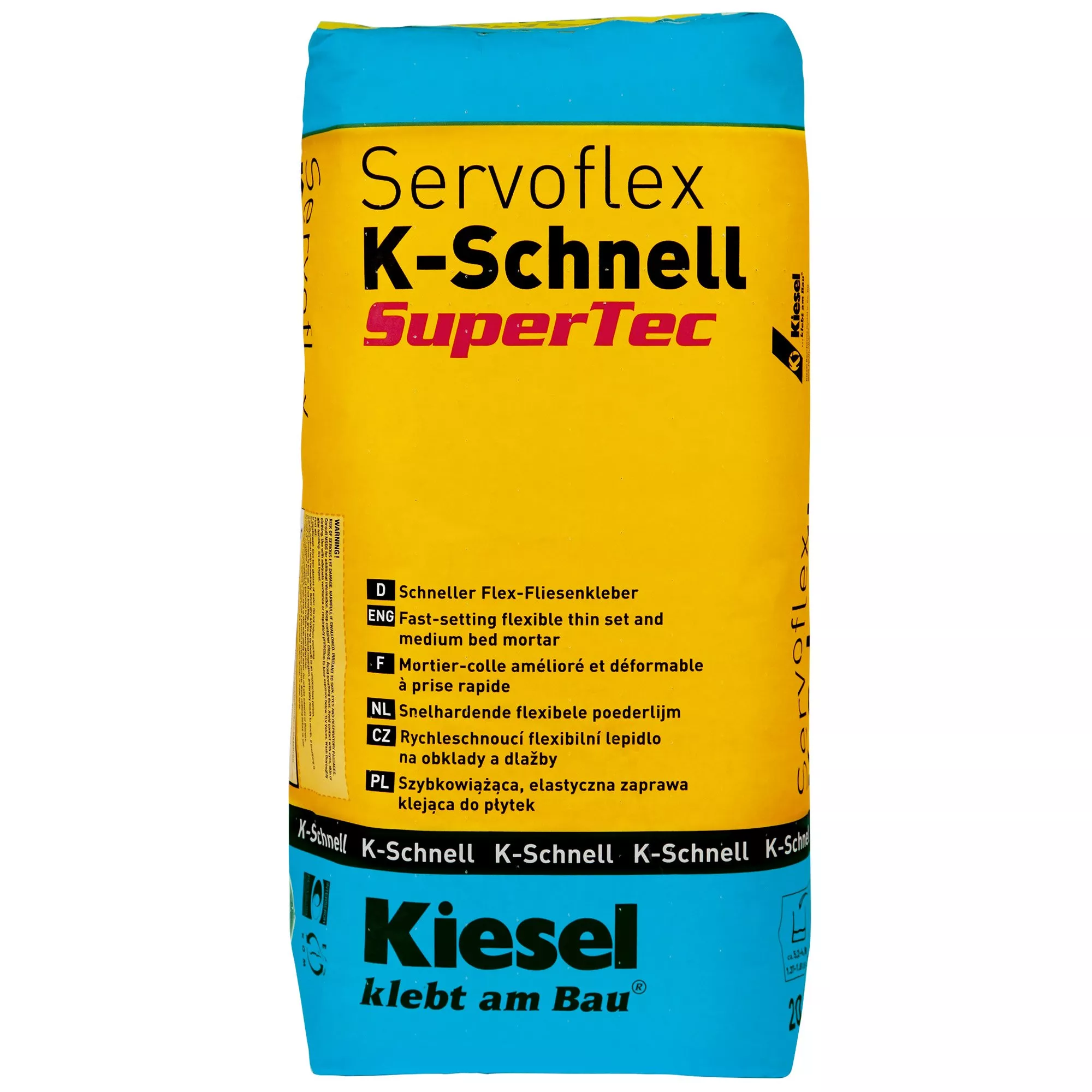 Kiesel Servoflex K-Schnell - acoperiri de format mare, adeziv rapid pentru faianta (20 kg)