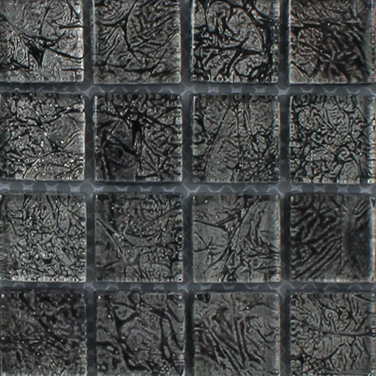 Model din Plăci De Mozaic Sticlă Kandila Negru 