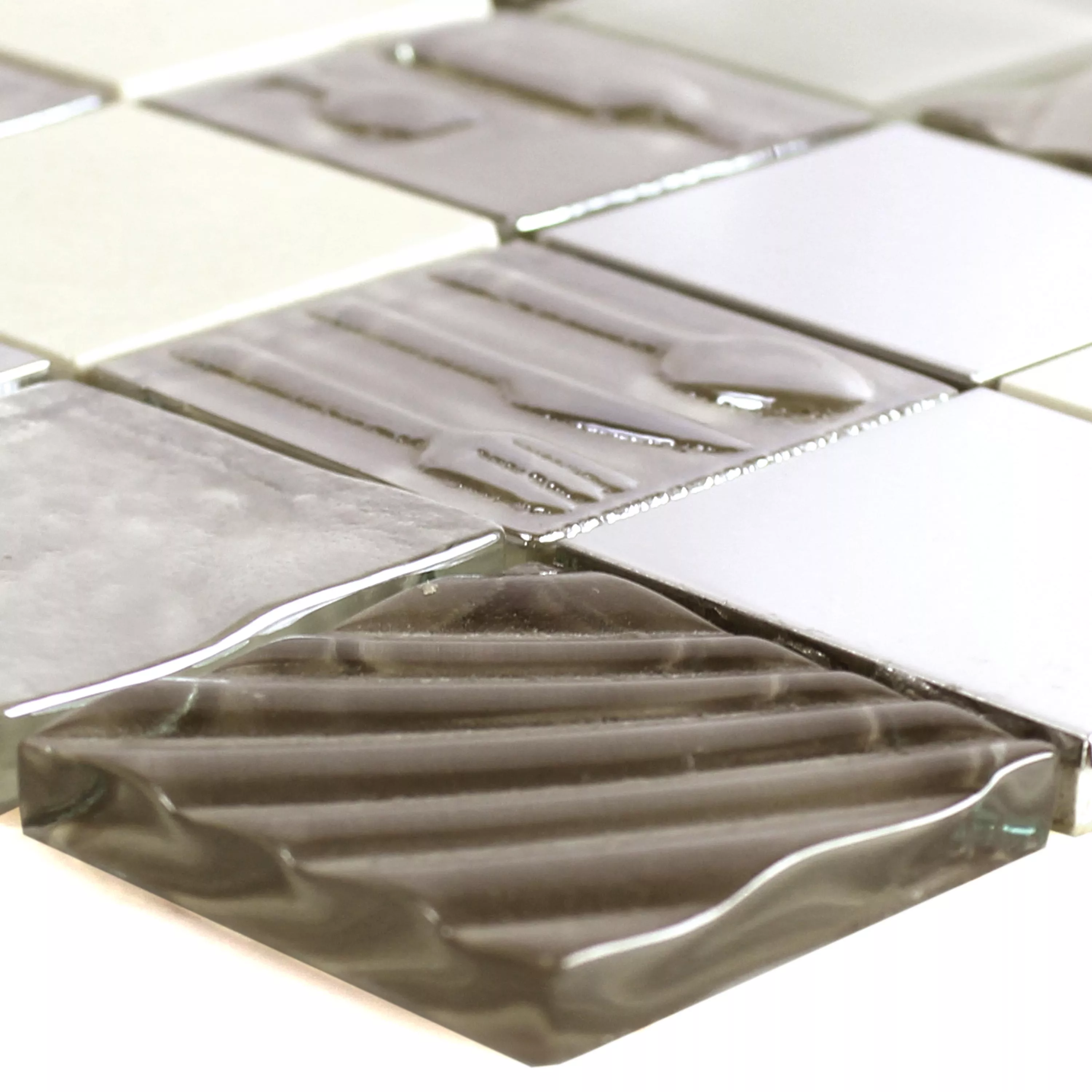 Sticlă Oțel Inoxidabil Piatră Naturală Plăci De Mozaic Emporia Maro Bej Argint Sticlă Oțel Inoxidabil Piatră Naturală Plăci De Mozaic Emporia Maro Bej Argint