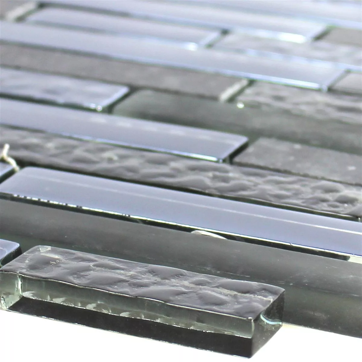 Sticlă Piatră Oțel Inoxidabil Mozaic Wilmont Negru Argint Sticlă Piatră Oțel Inoxidabil Mozaic Wilmont Negru Argint