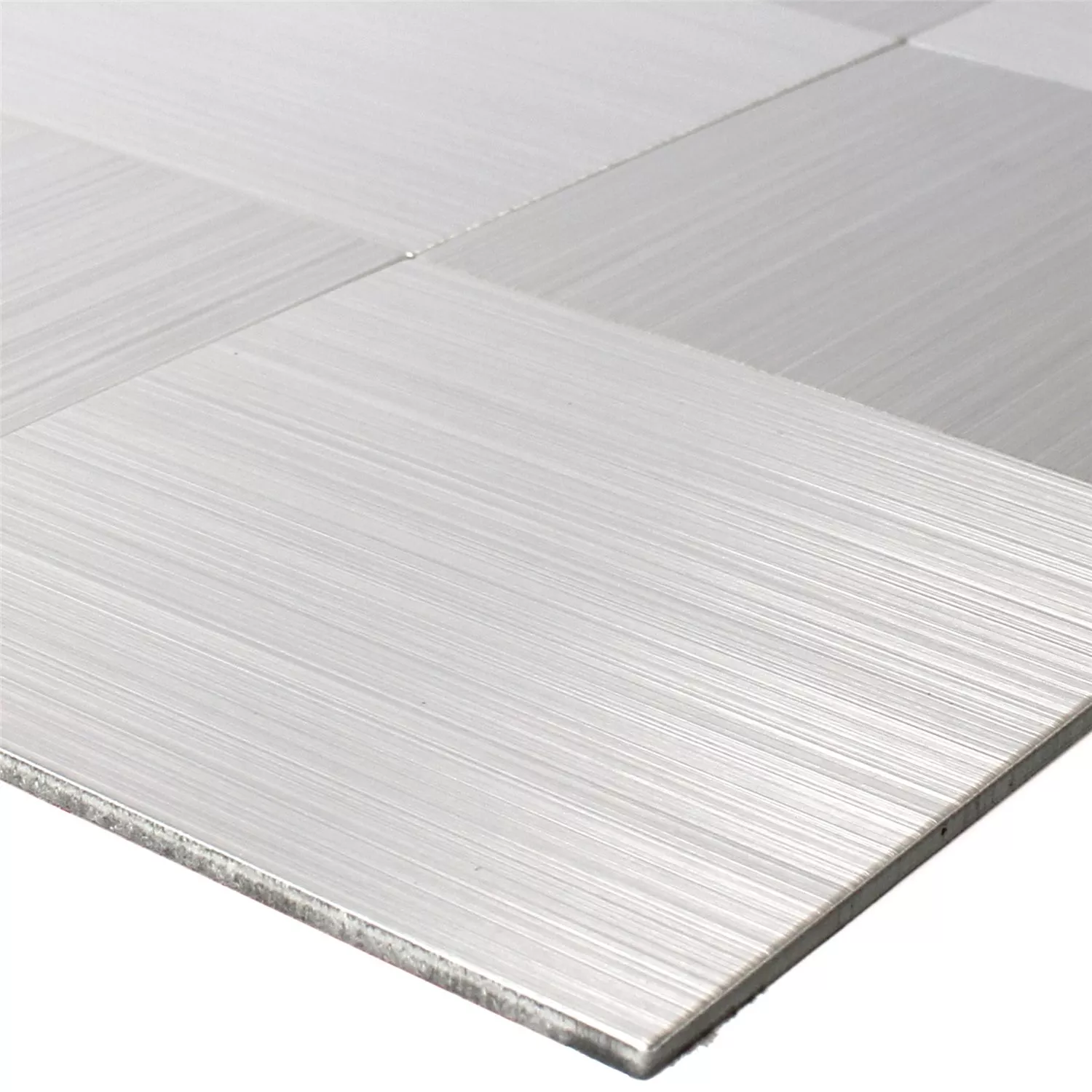 Plăci De Mozaic Metal Autoadeziv Mikros Argint Pătrat 100