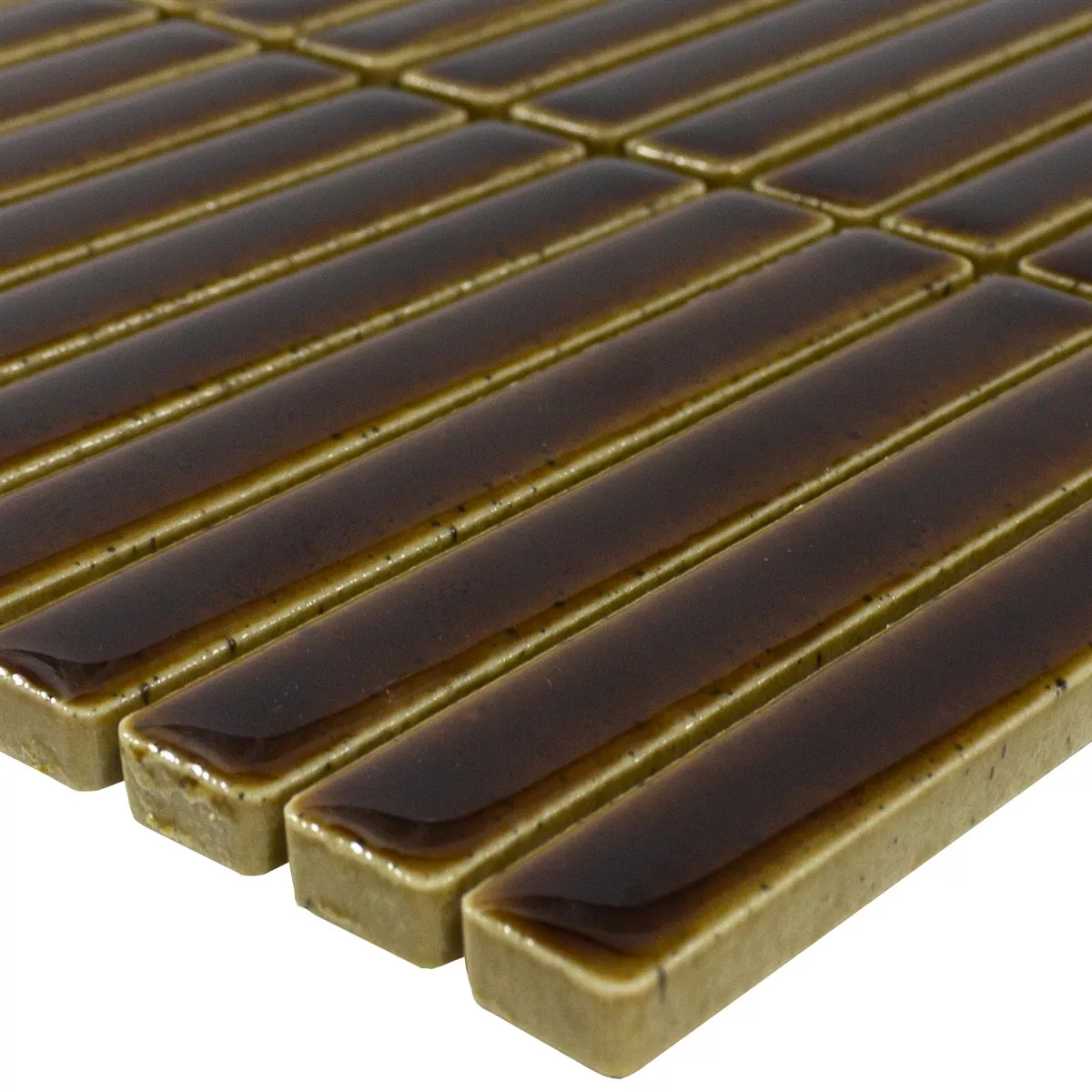 Tiglă De Mozaic Wallachia Maro Inchis Strălucitor 12x92x8 mm