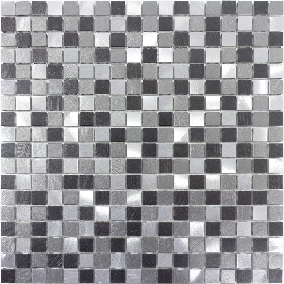Aluminiu Metal Plăci De Mozaic Montezuma Gri Argint Mix
