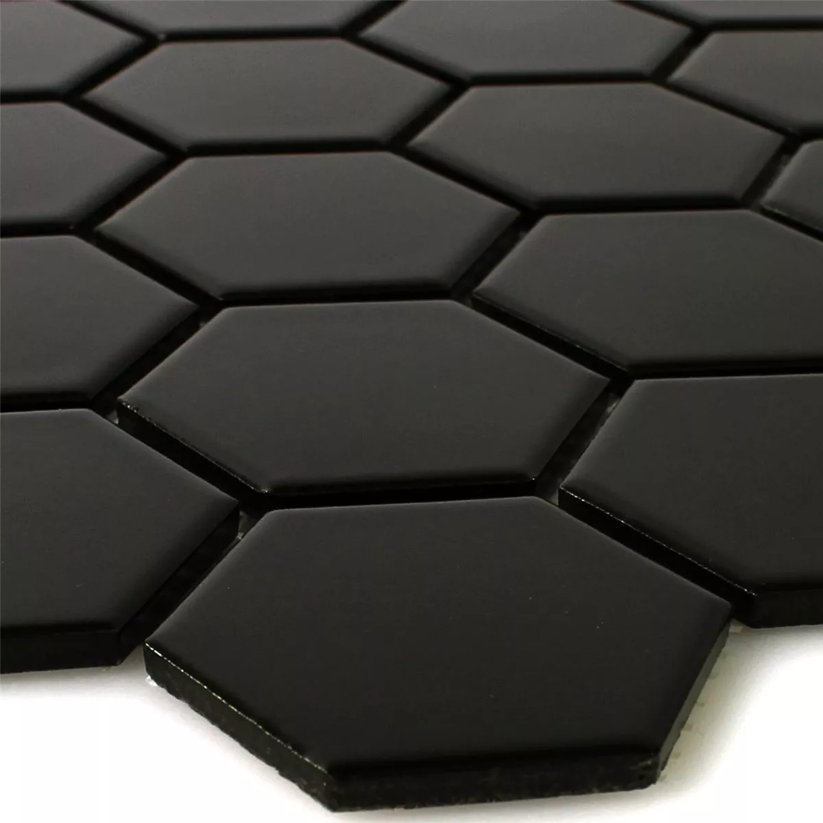 Plăci De Mozaic Ceramică Hexagon Negru Înghețată H51