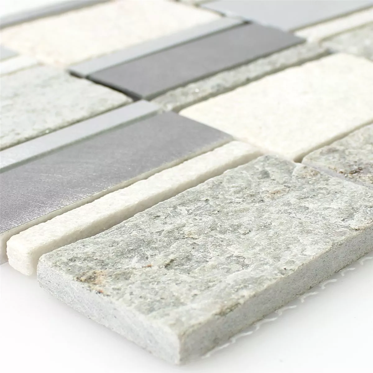 Piatră Naturală Cuarțit Metal Plăci De Mozaic Various Argint Piatră Naturală Cuarțit Metal Plăci De Mozaic Various Argint