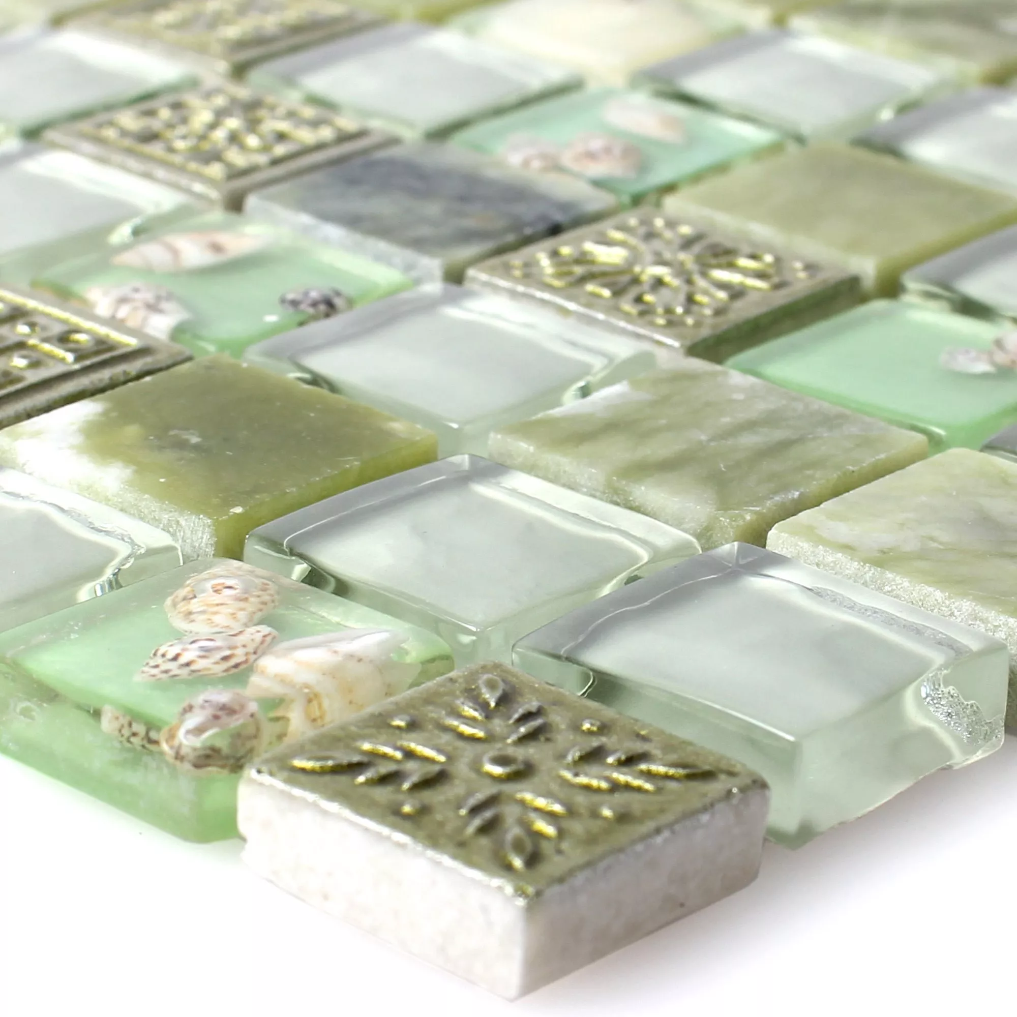 Mozaic De Sticlă Placi De Piatra Naturala Tatvan Coajă Verde