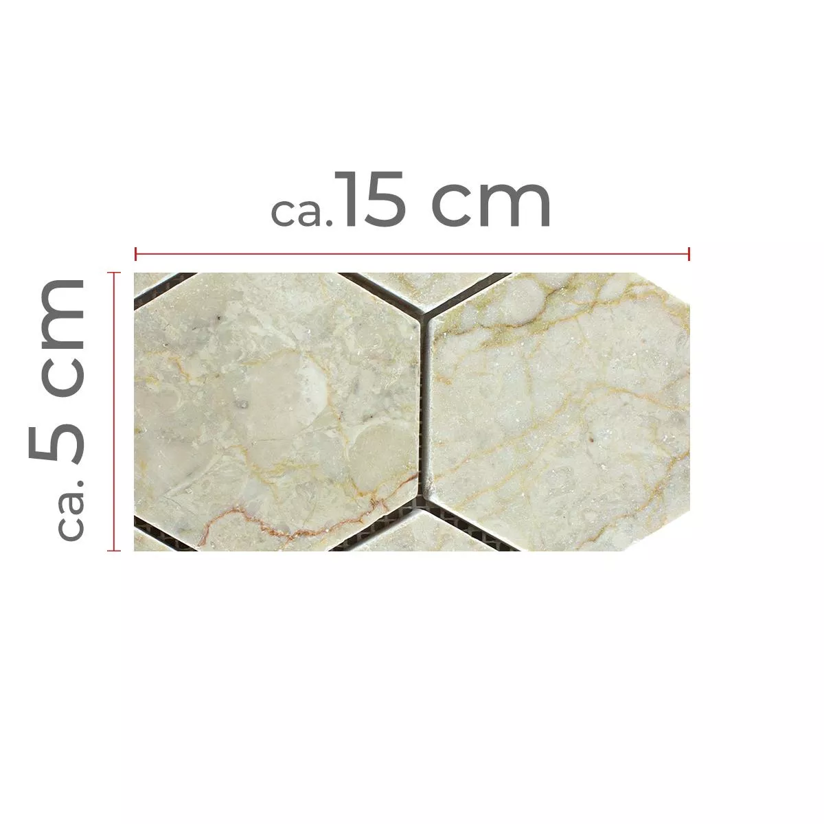 Model din Marmură Piatră Naturală Plăci De Mozaic Maracay Hexagon Botticino