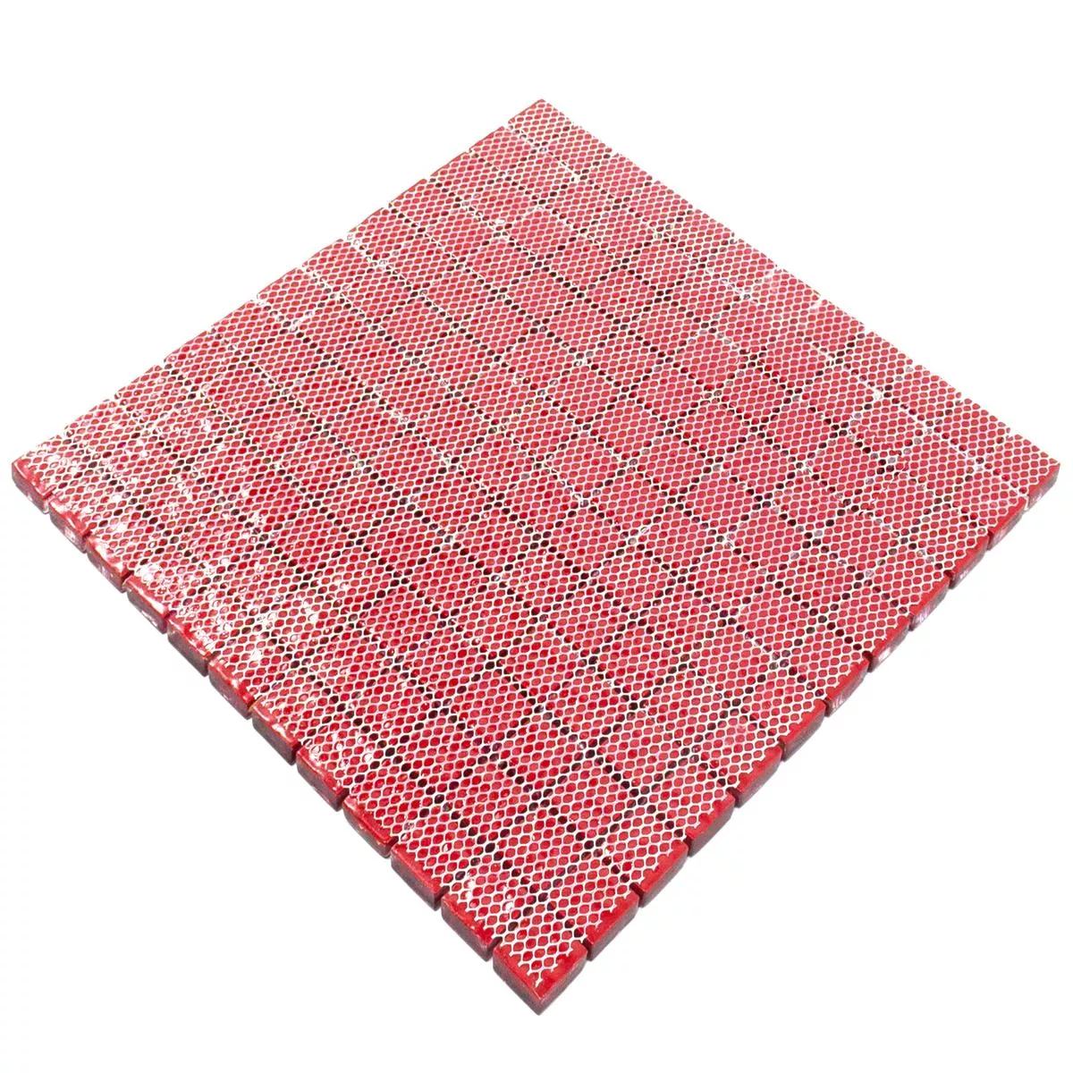 Mozaic De Sticlă Gresie Santa Cruz Structurat Roșu