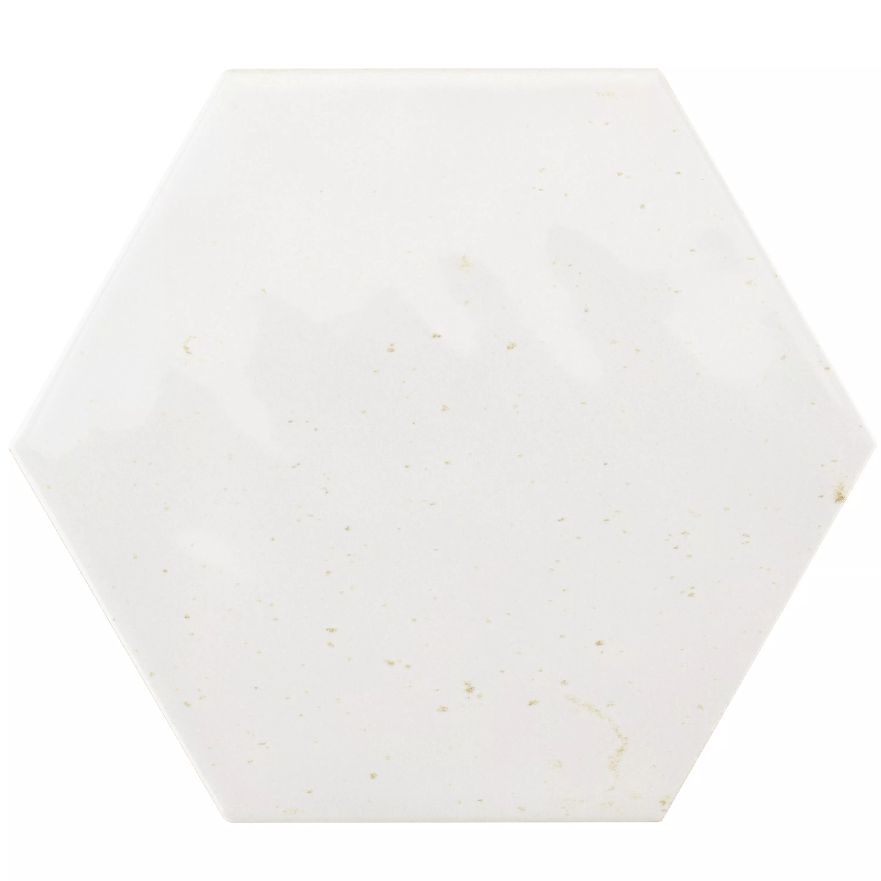 Model din Plăci Ceramice Pentru Pereti Arosa Strălucitor Ondulat Hexagon Alb 17,3x15cm