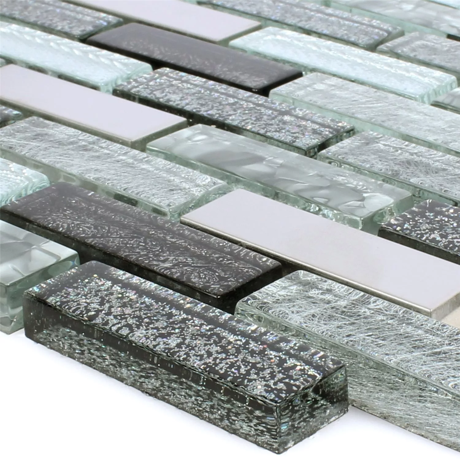 Plăci De Mozaic Felicitas Argint Gri Negru