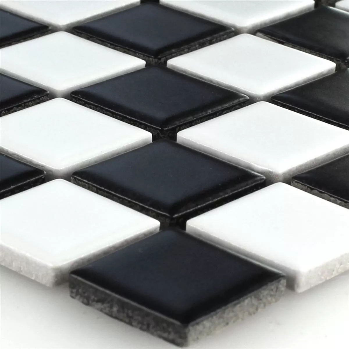 Plăci De Mozaic Ceramică Yona Negru Tablă De Șah Înghețată