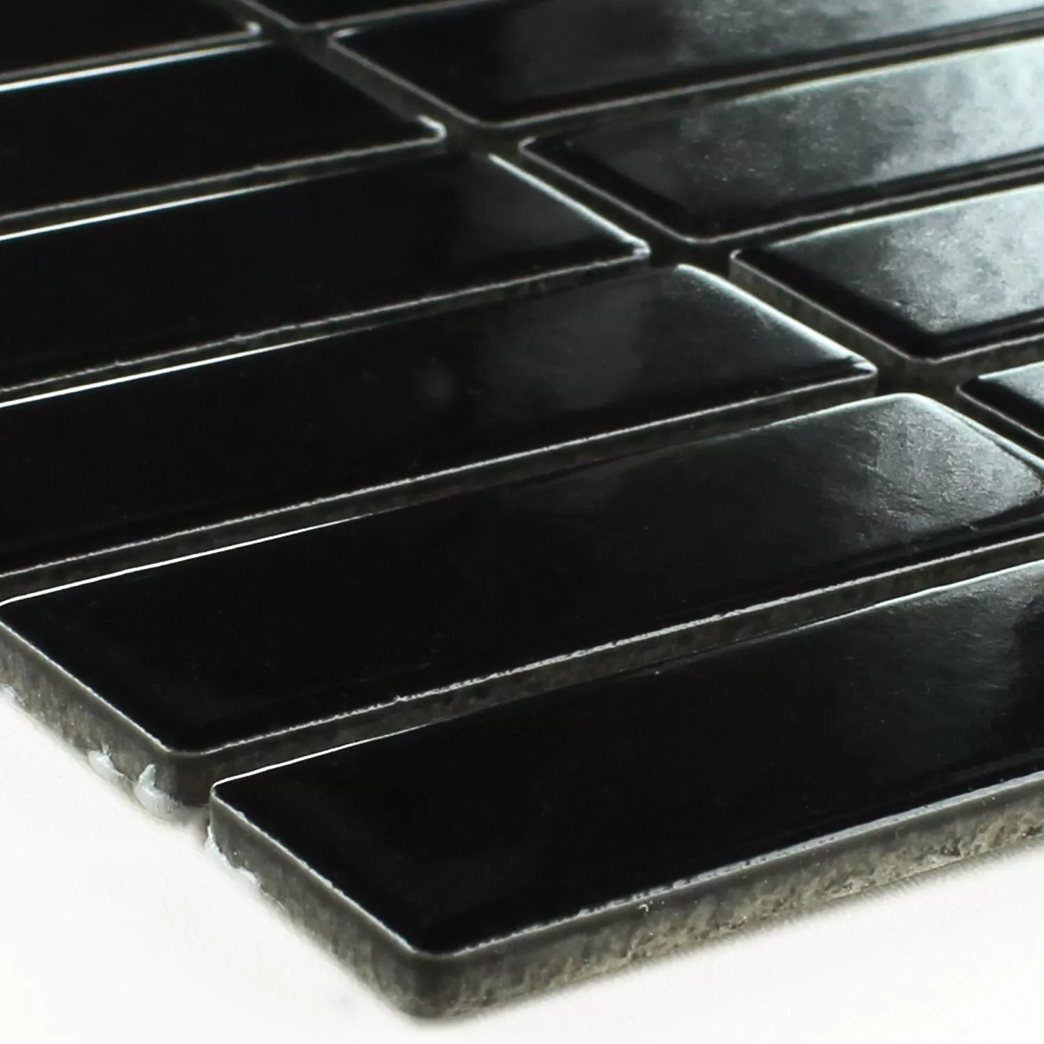 Ceramică Plăci De Mozaic Negru Tijă Strălucitor Ceramică Plăci De Mozaic Negru Tijă Strălucitor