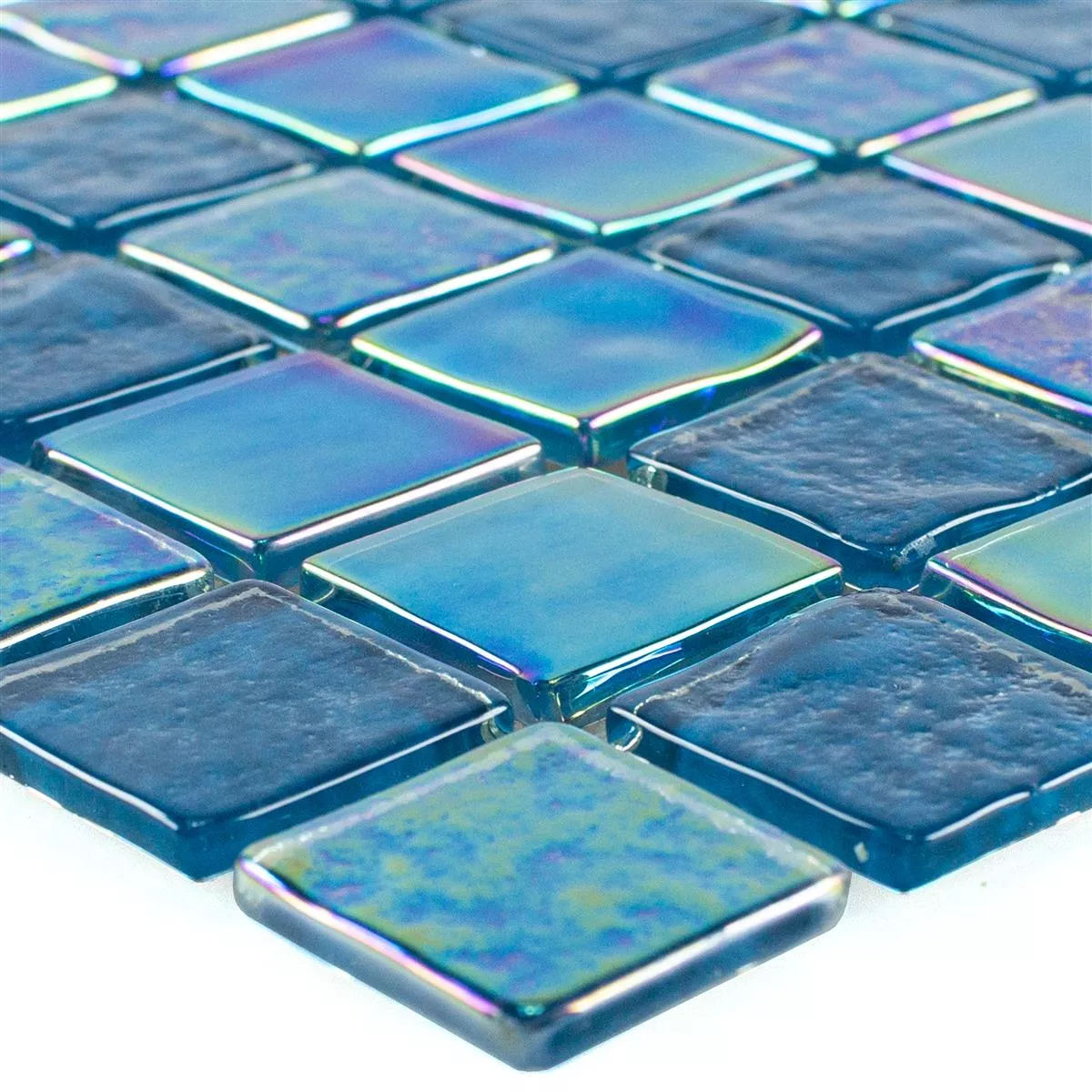 Mozaic De Sticlă Gresie Efect Sidef Carlos Albastru 23