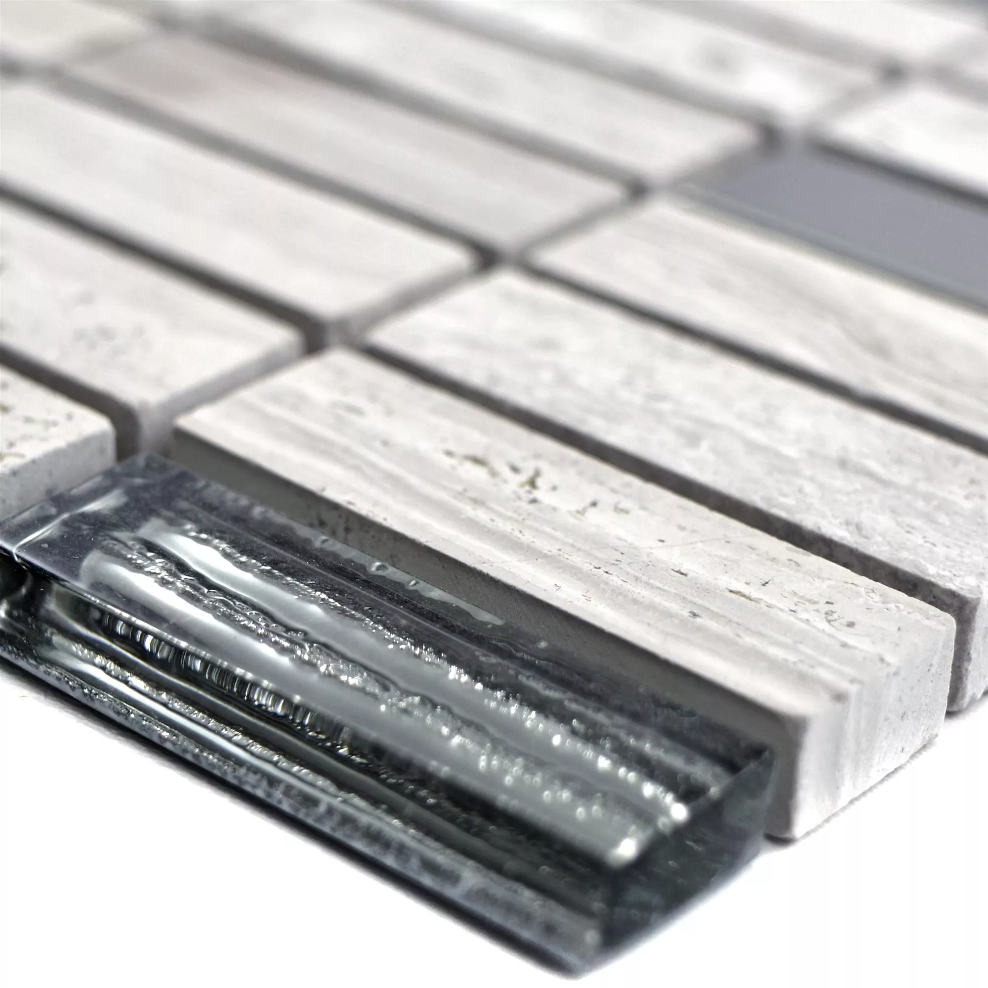 Sticlă Piatră Oțel Plăci De Mozaic Elektra Gri Tijă Sticlă Piatră Oțel Plăci De Mozaic Elektra Gri Tijă