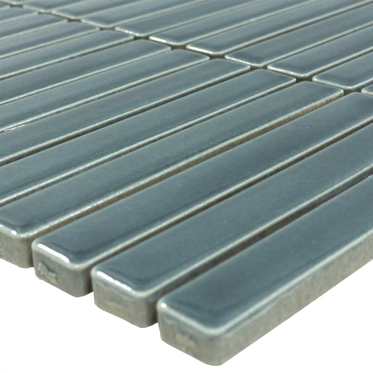 Tiglă De Mozaic Wallachia Gri Strălucitor 12x92x8 mm