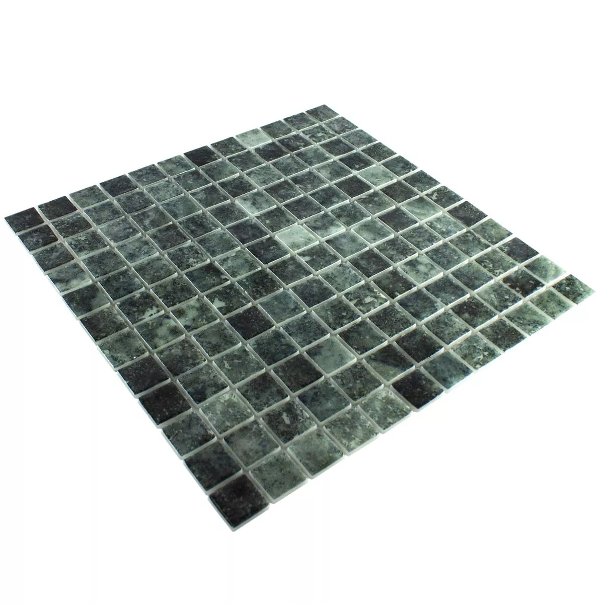 Mozaic Din Sticlă Pentru Piscină Baltic Negru 25x25mm